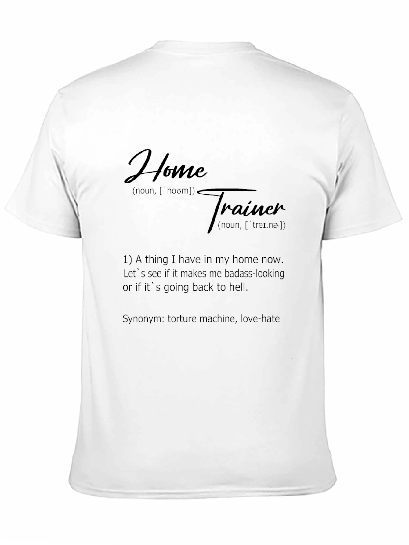 Home Trainer Definition Black Graphic Tee