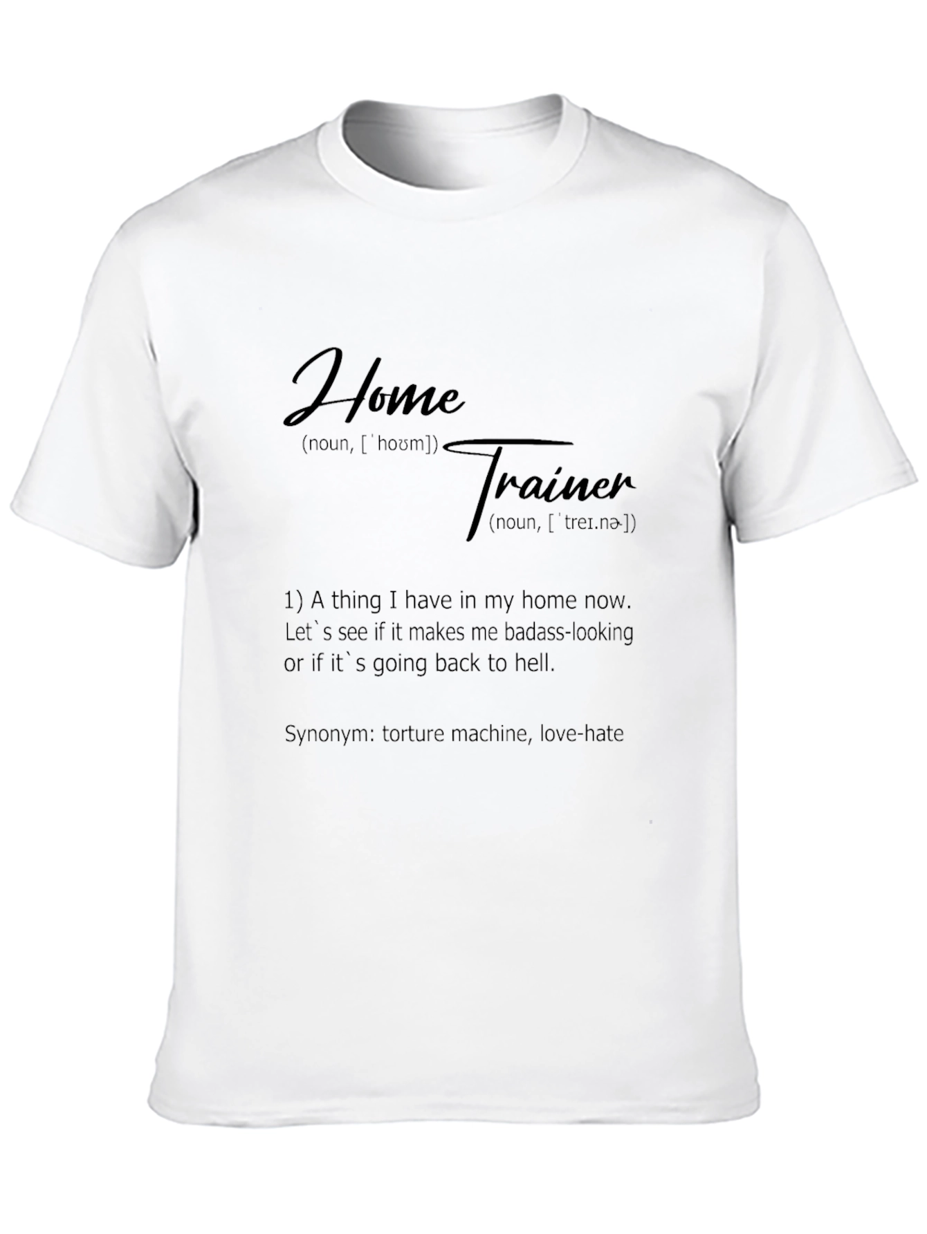 Home Trainer Definition Black Graphic Tee