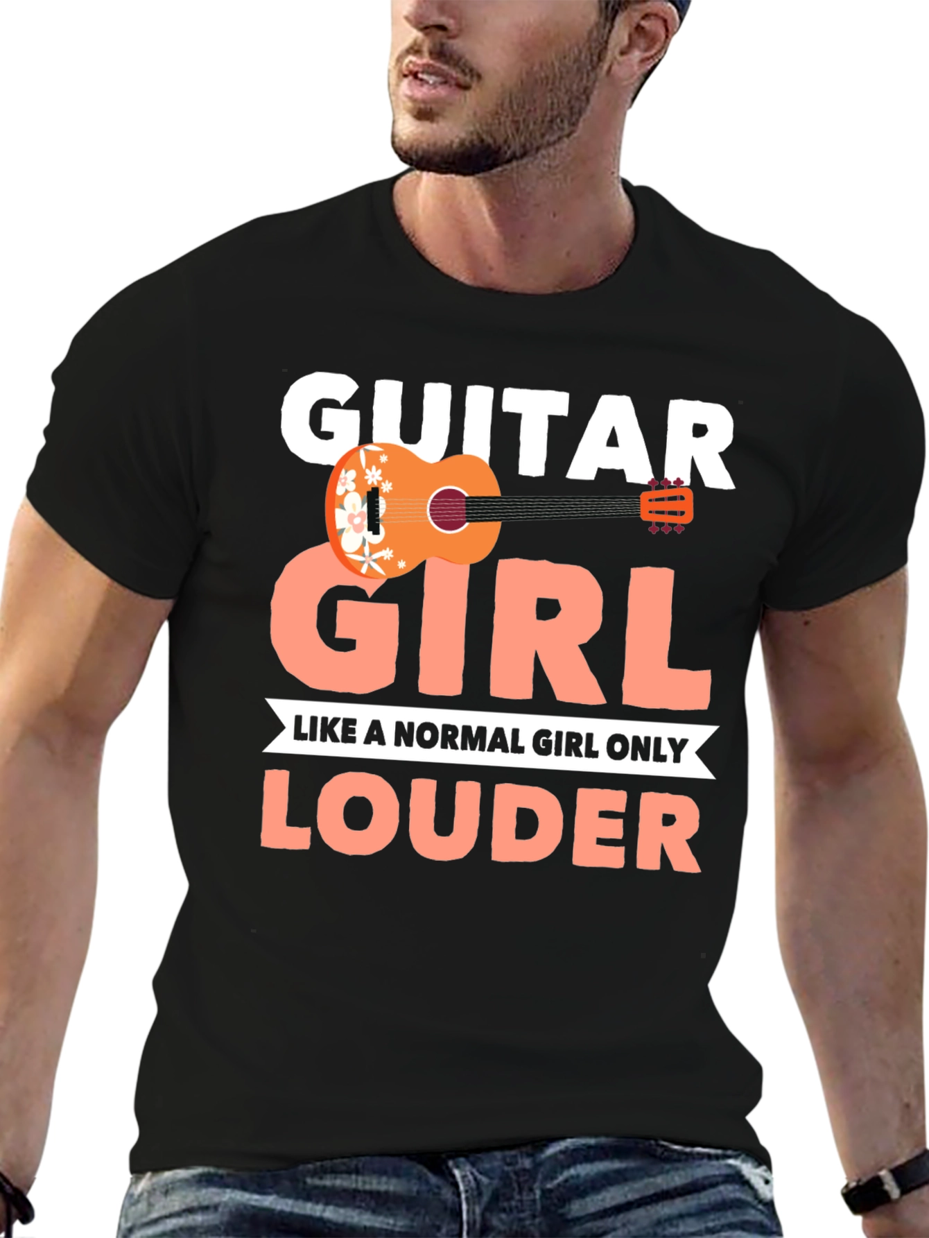 Guitar Girl Louder T-Shirt