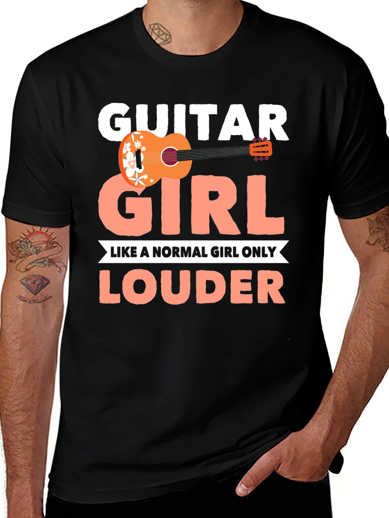 Guitar Girl Louder T-Shirt
