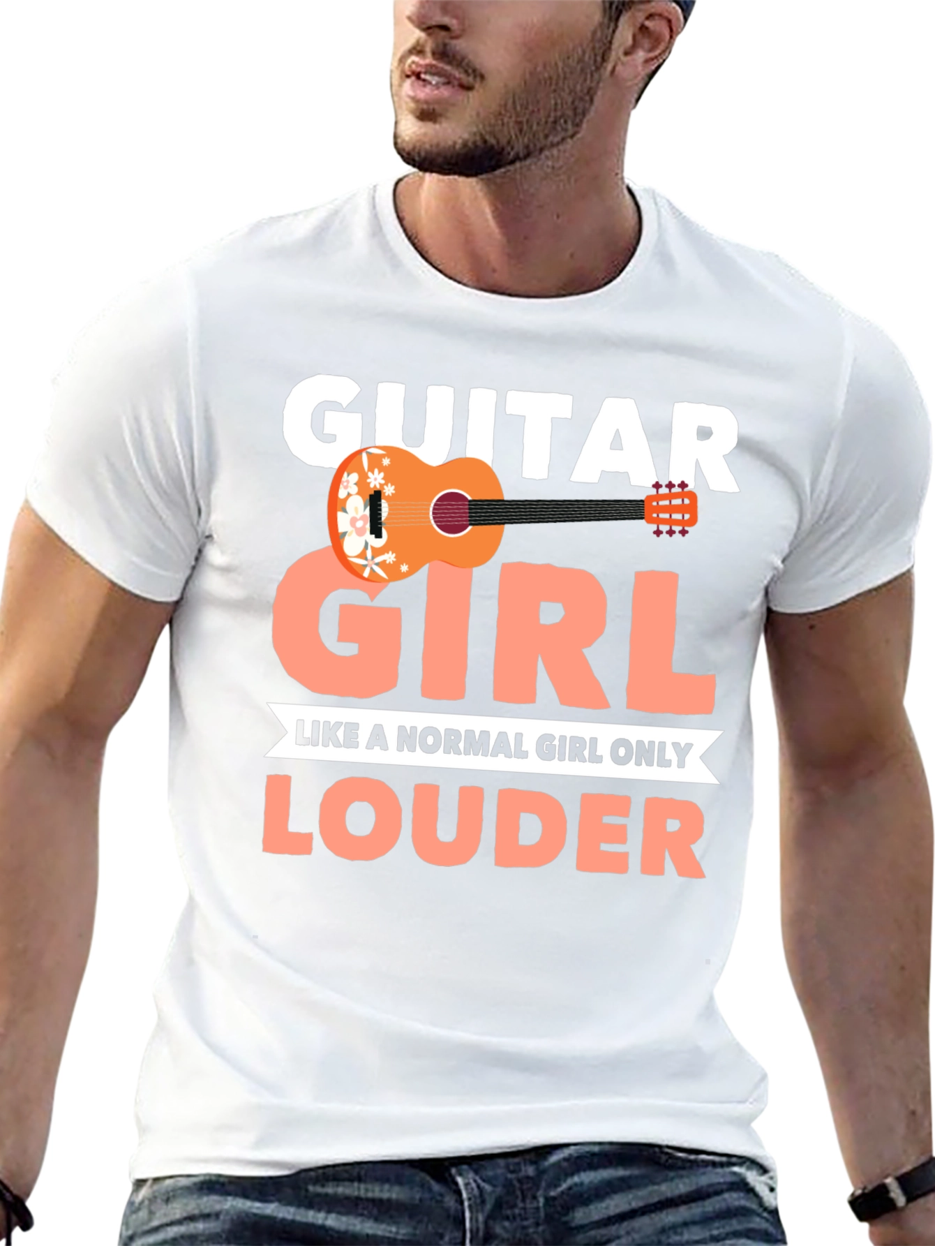 Guitar Girl Louder T-Shirt