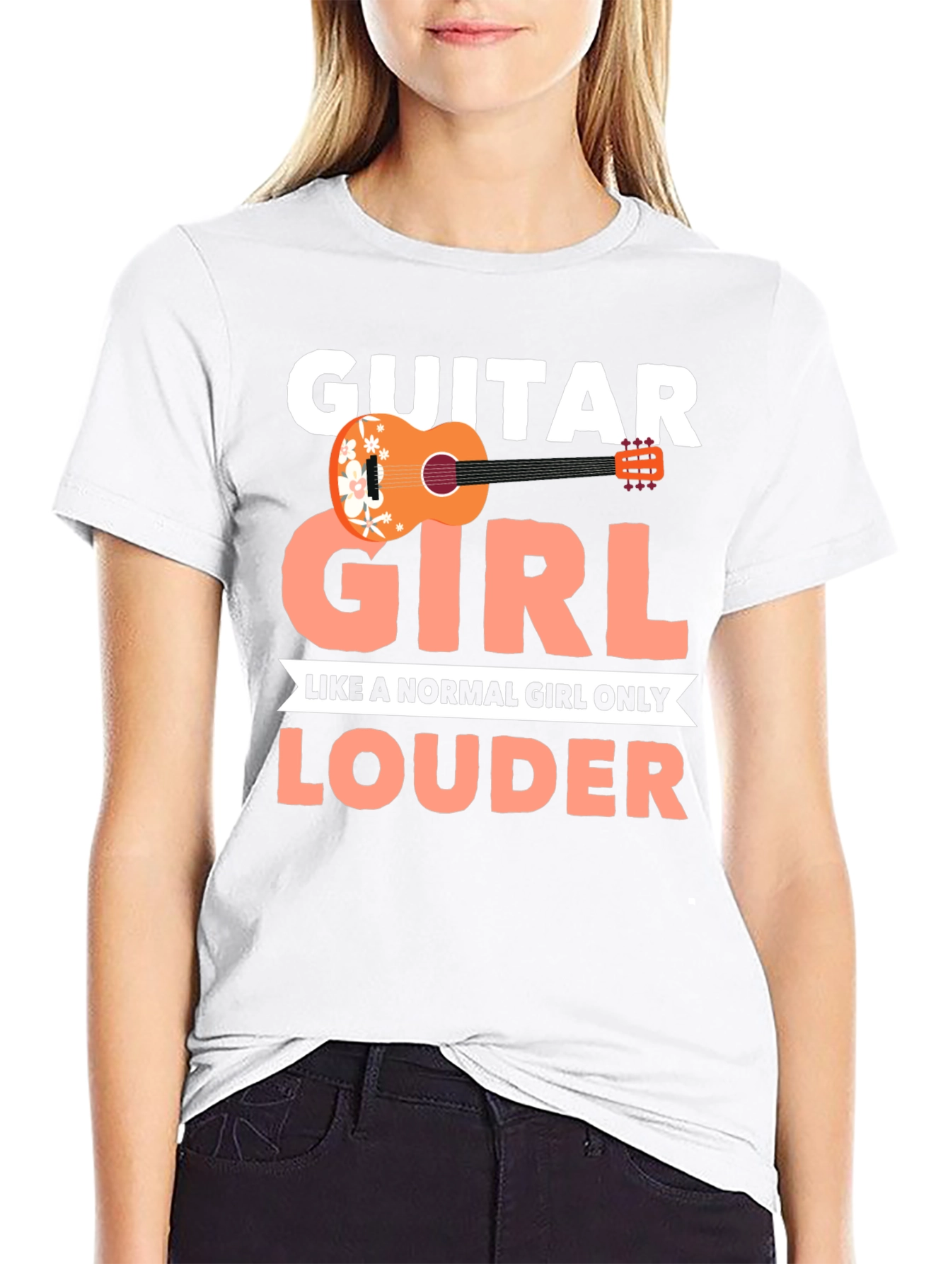 Guitar Girl Louder T-Shirt