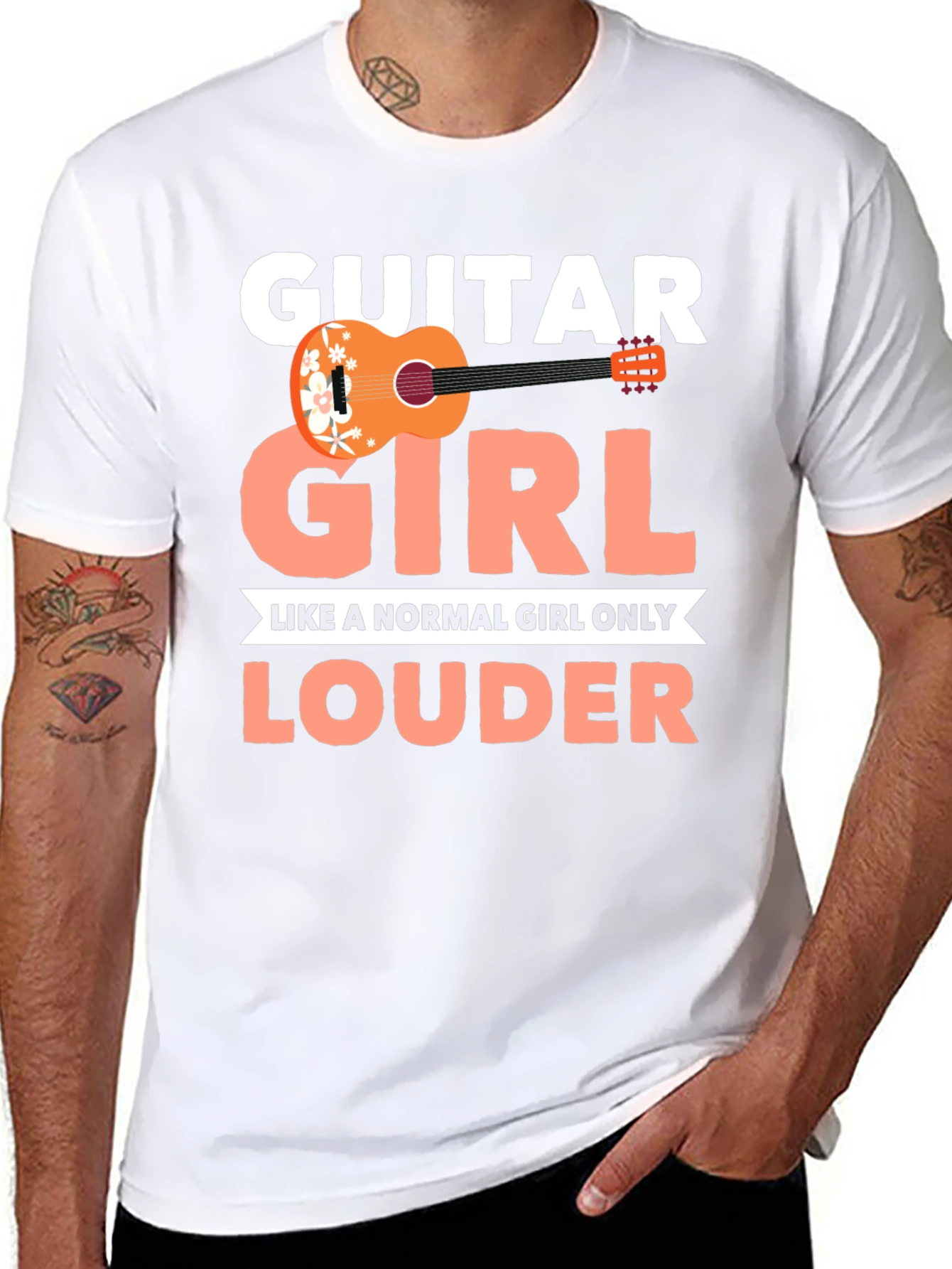 Guitar Girl Louder T-Shirt