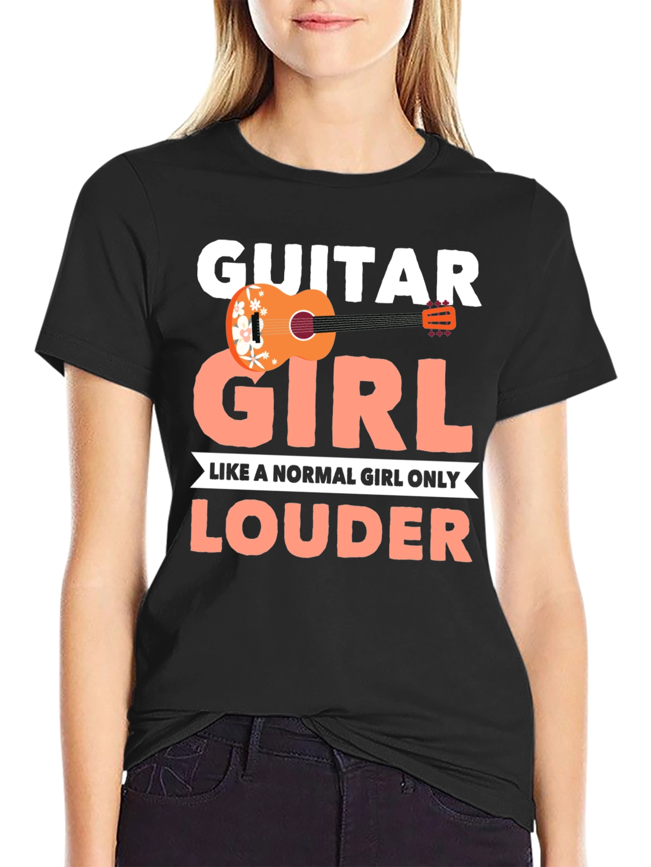 Guitar Girl Louder T-Shirt