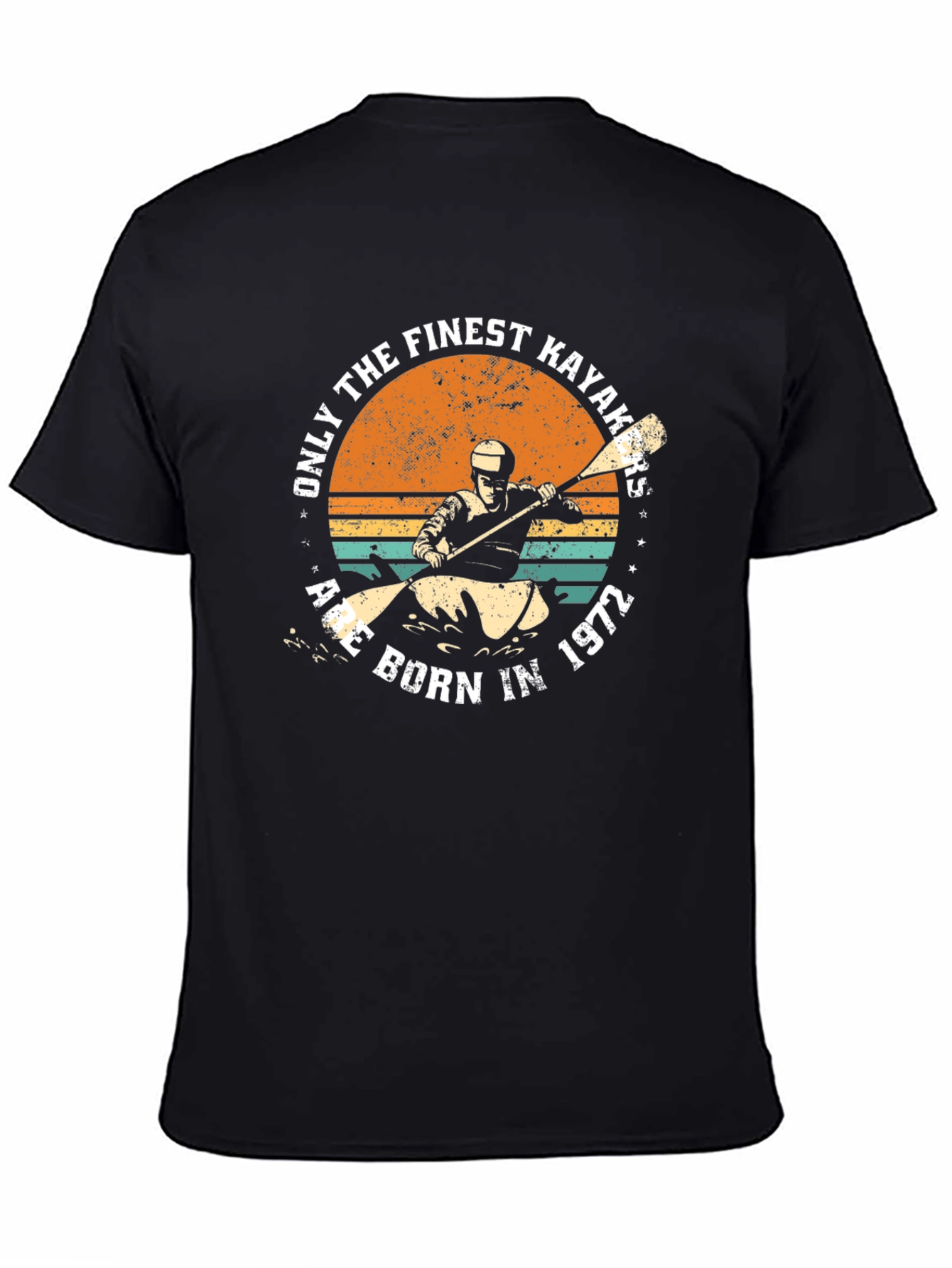 Finest Kayakers Born in 1972 - Black T-Shirt