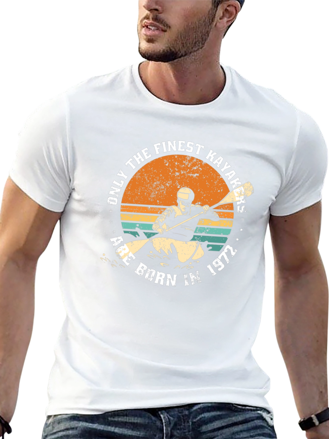 Finest Kayakers Born in 1972 - Black T-Shirt