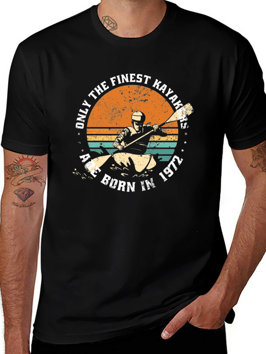 Finest Kayakers Born in 1972 - Black T-Shirt