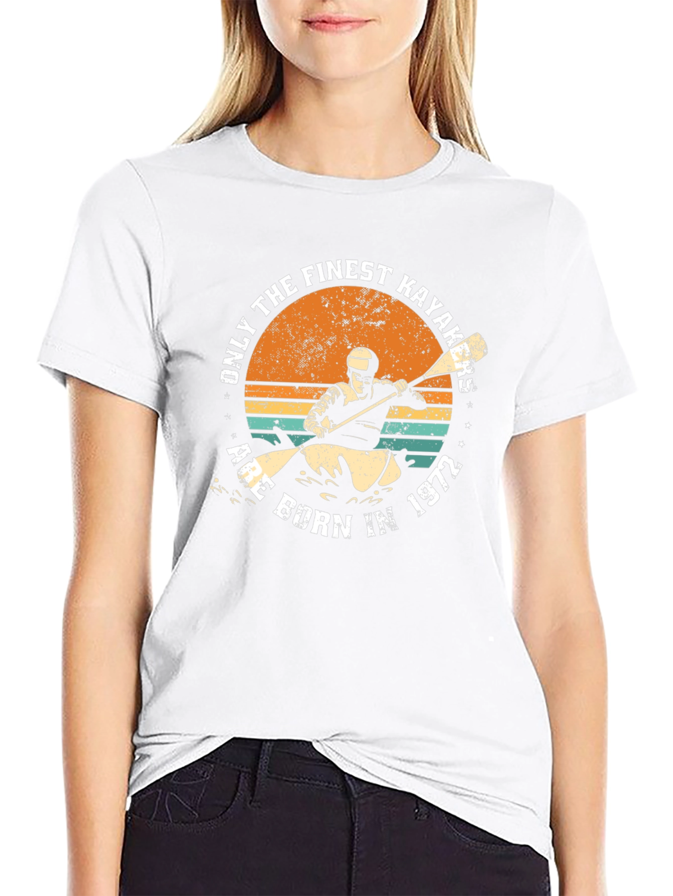 Finest Kayakers Born in 1972 - Black T-Shirt