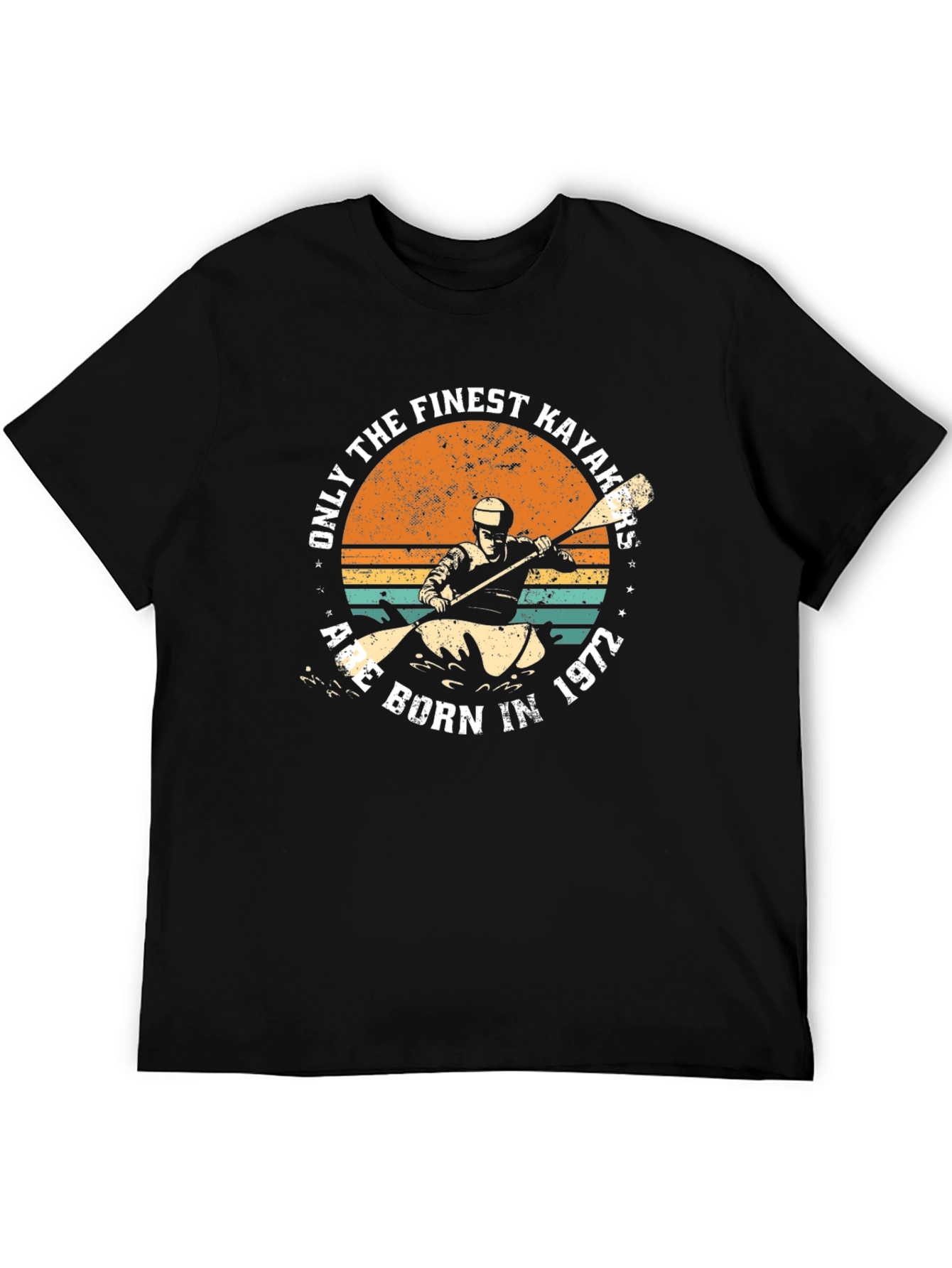 Finest Kayakers Born in 1972 - Black T-Shirt