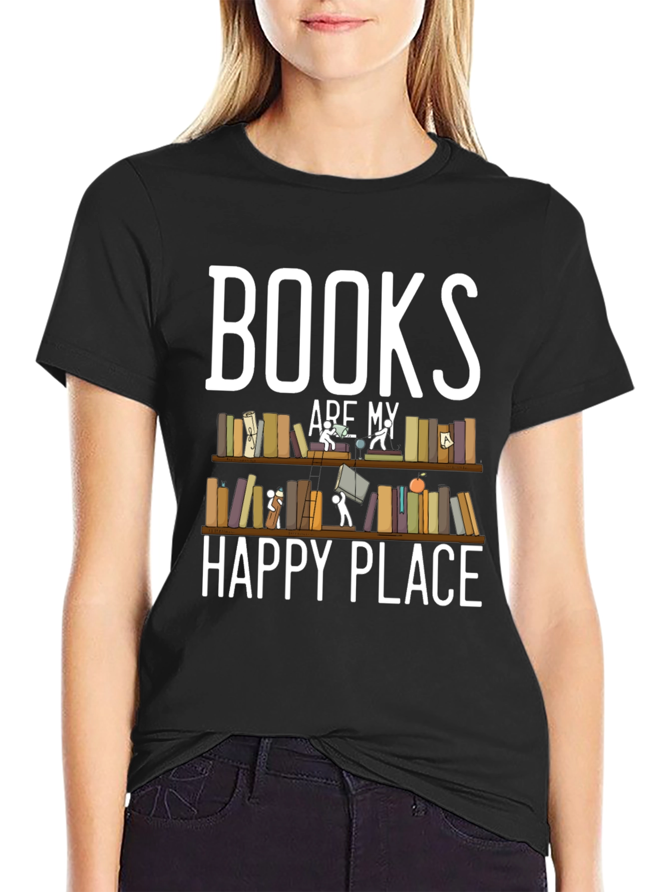 Books are My Happy Place Graphic T-Shirt