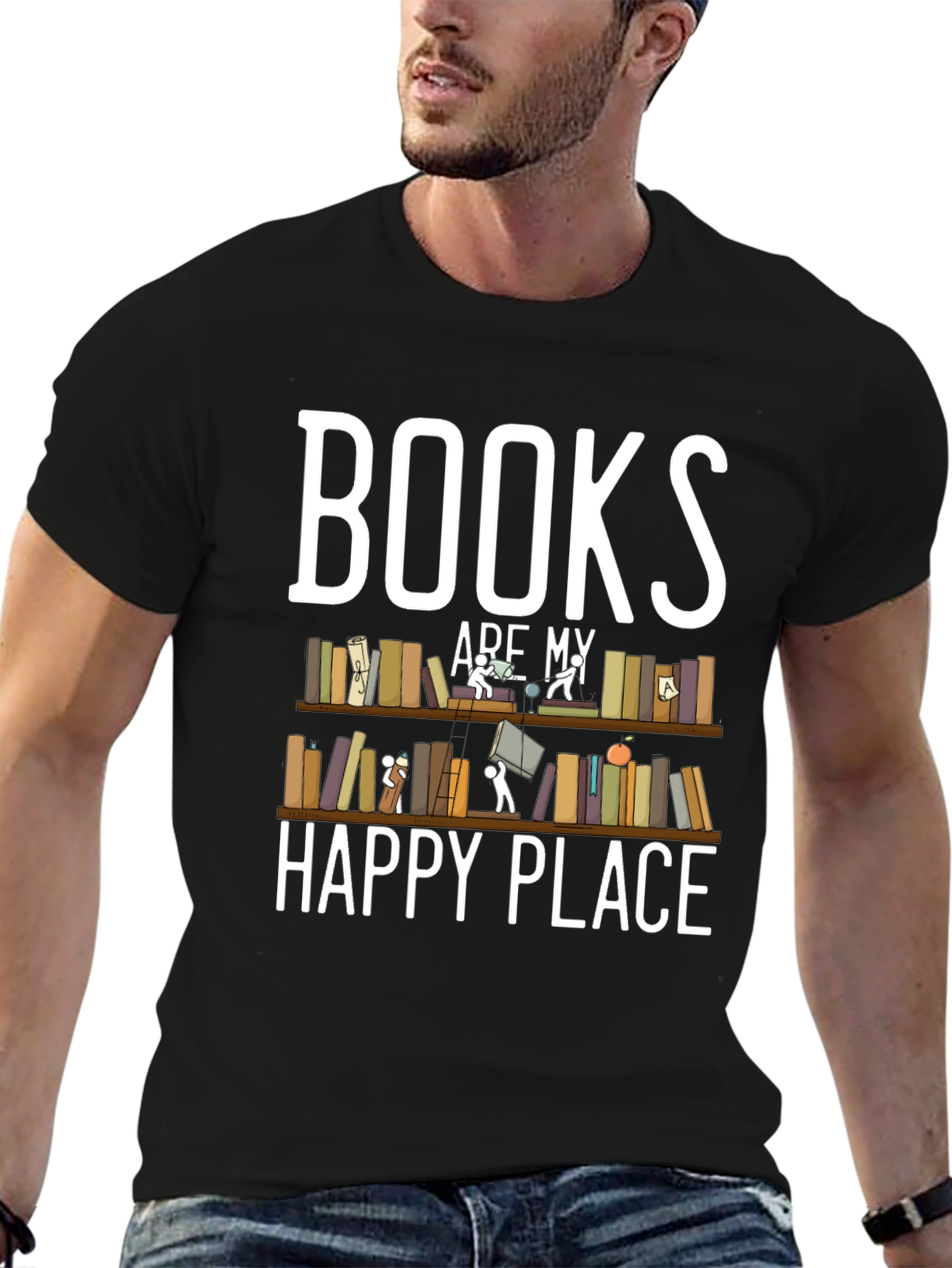 Books are My Happy Place Graphic T-Shirt