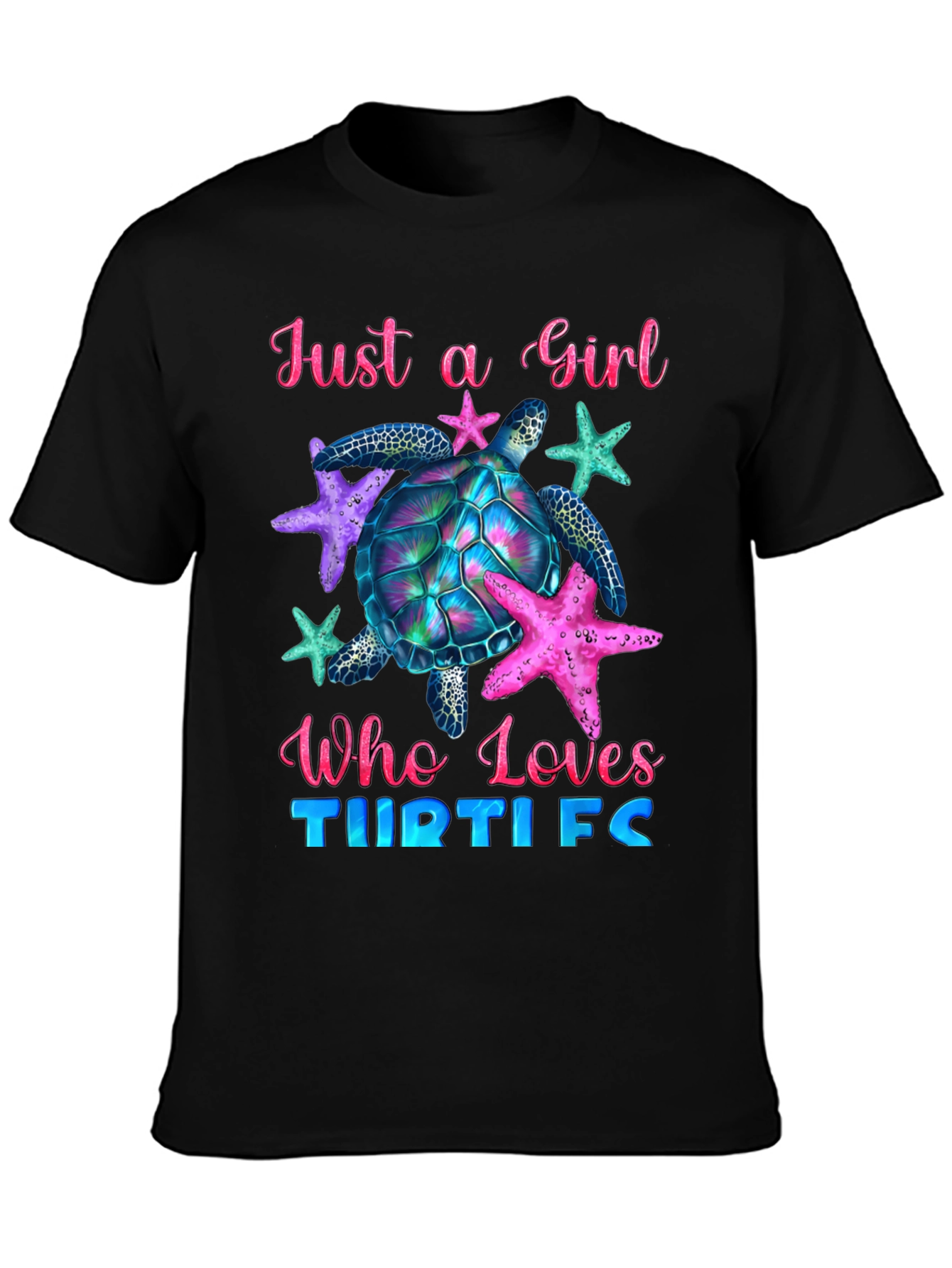 Girl Turtle Lover T-Shirt - Ocean Life Tee