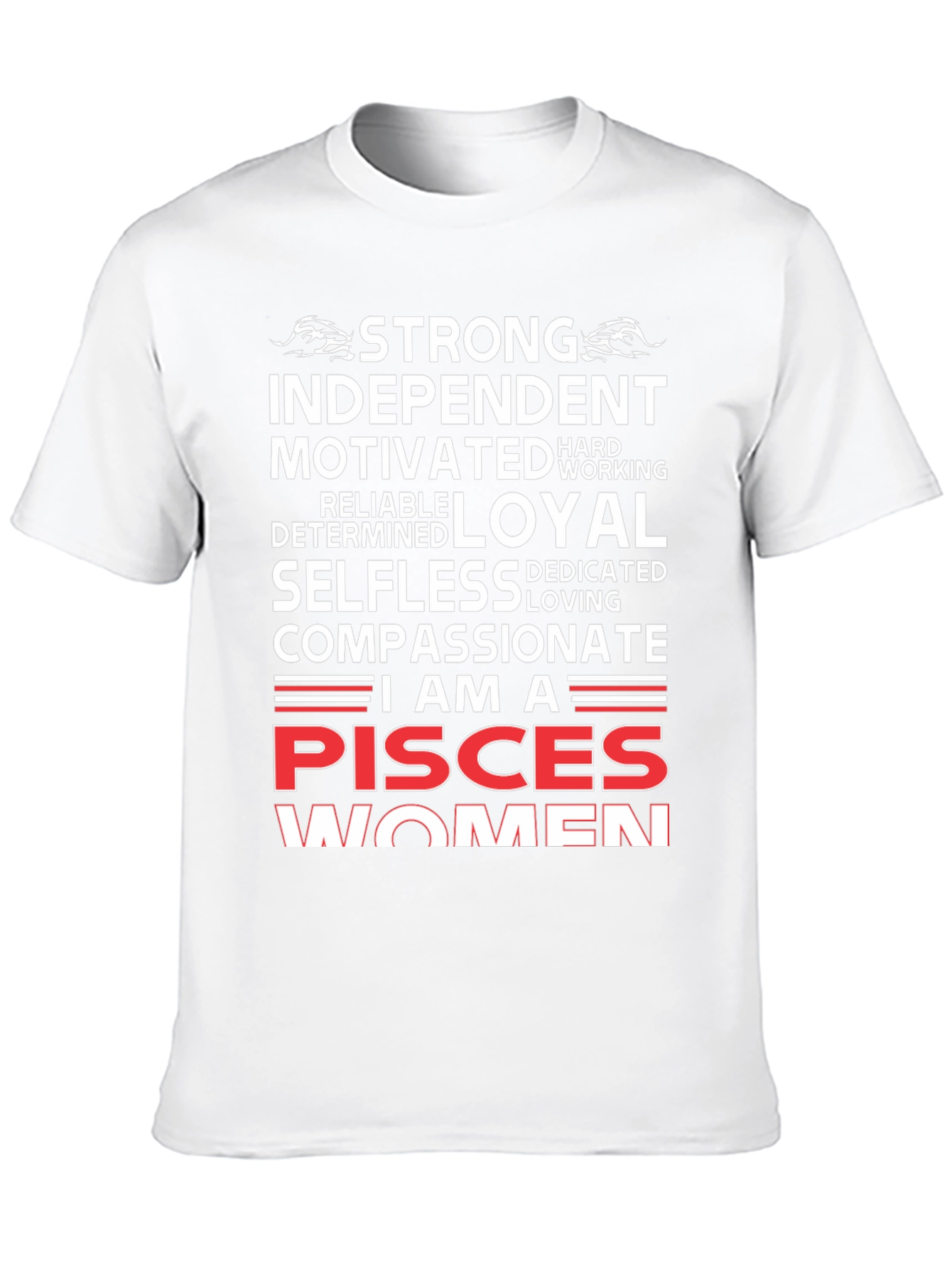 Pisces Women Black Graphic Tee