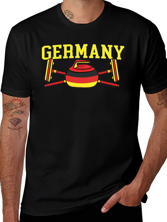Germany Curling Flag T-Shirt