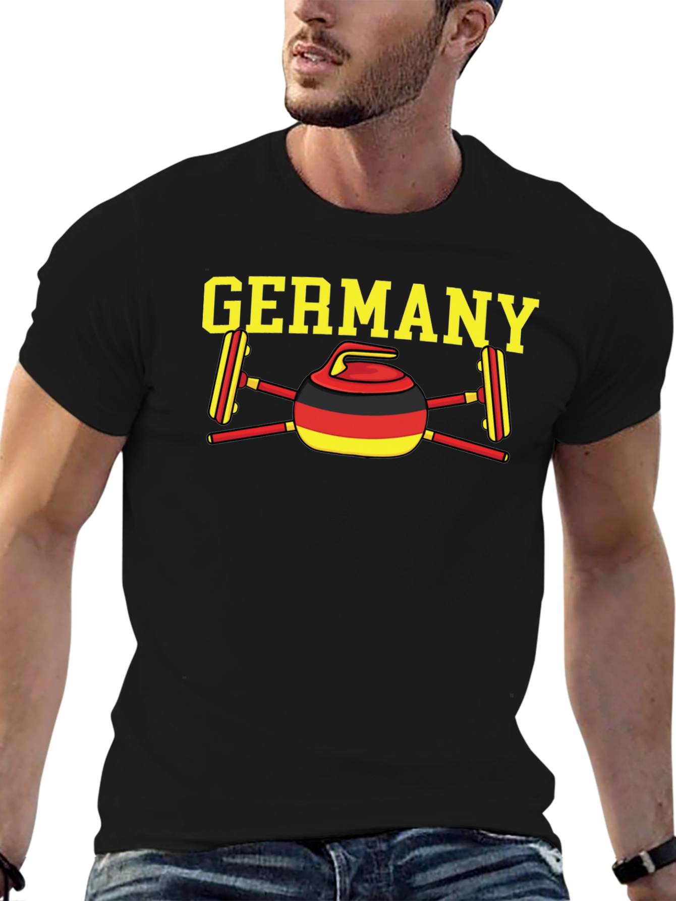 Germany Curling Flag T-Shirt