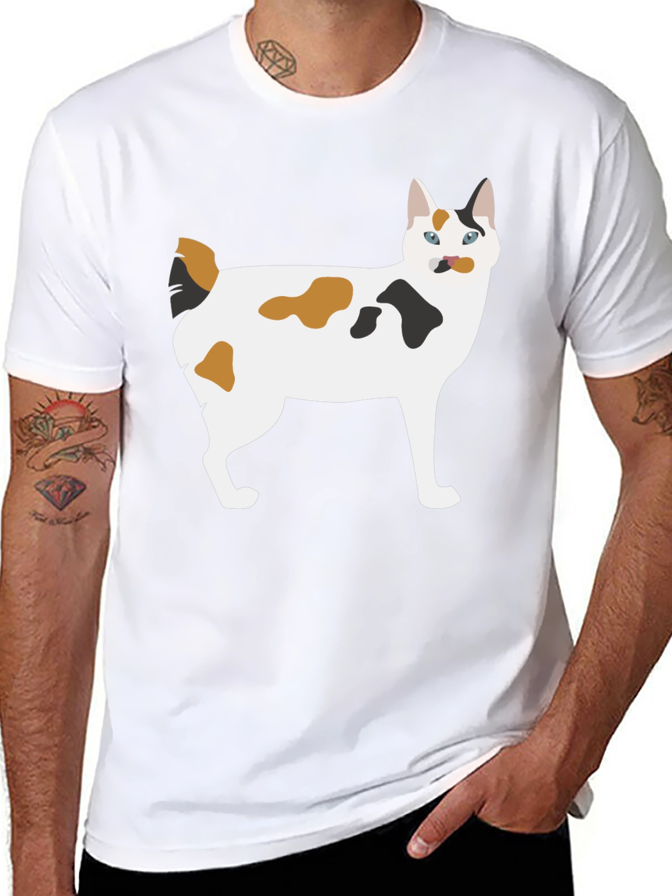 Cool Cat Graphic T-Shirt - Black