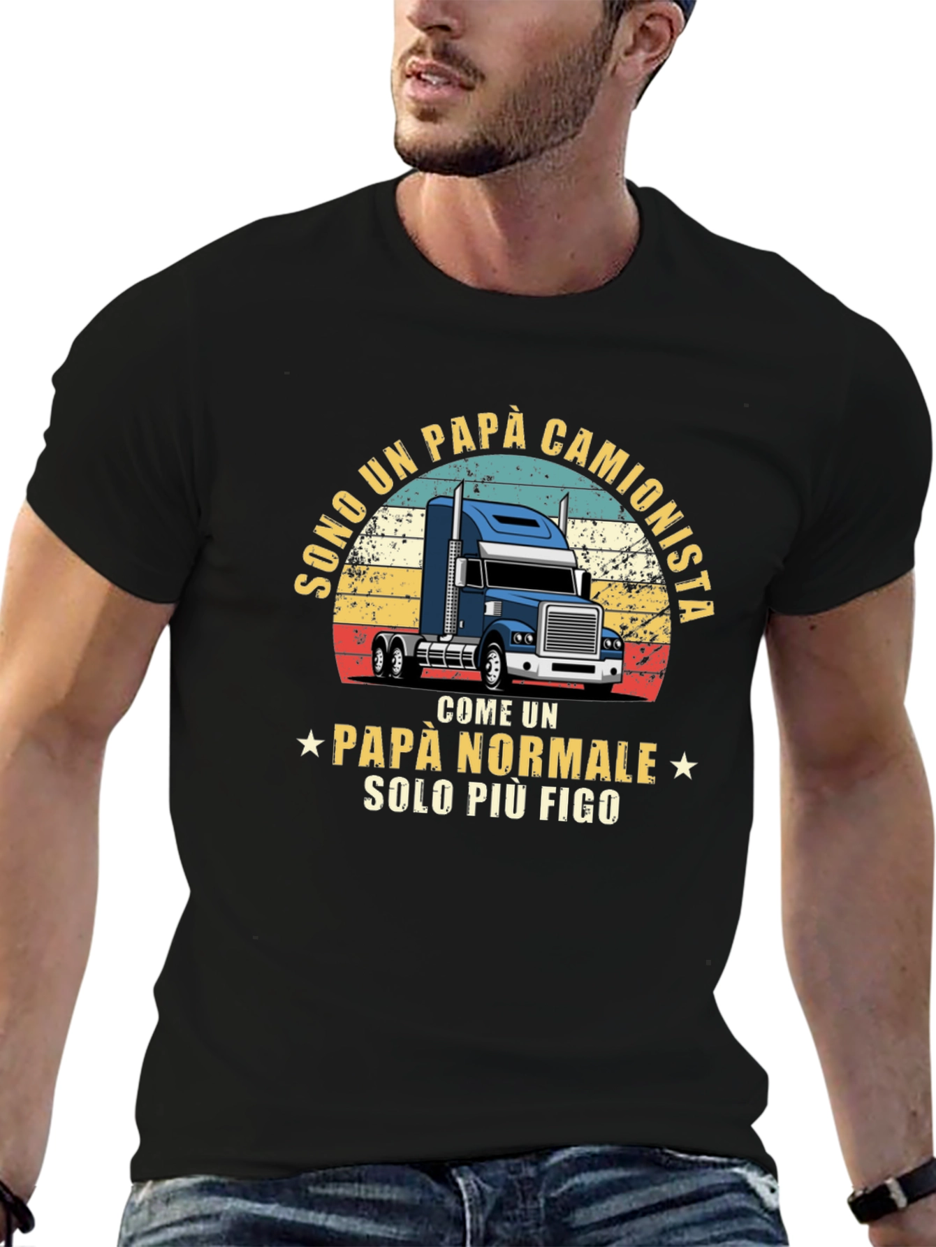 Trucker Dad T-Shirt - Italian Fathers Day Tee