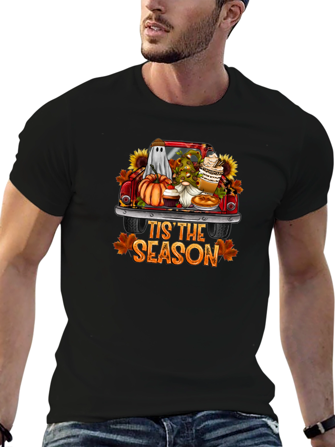 Fall Tis the Season Black T-Shirt