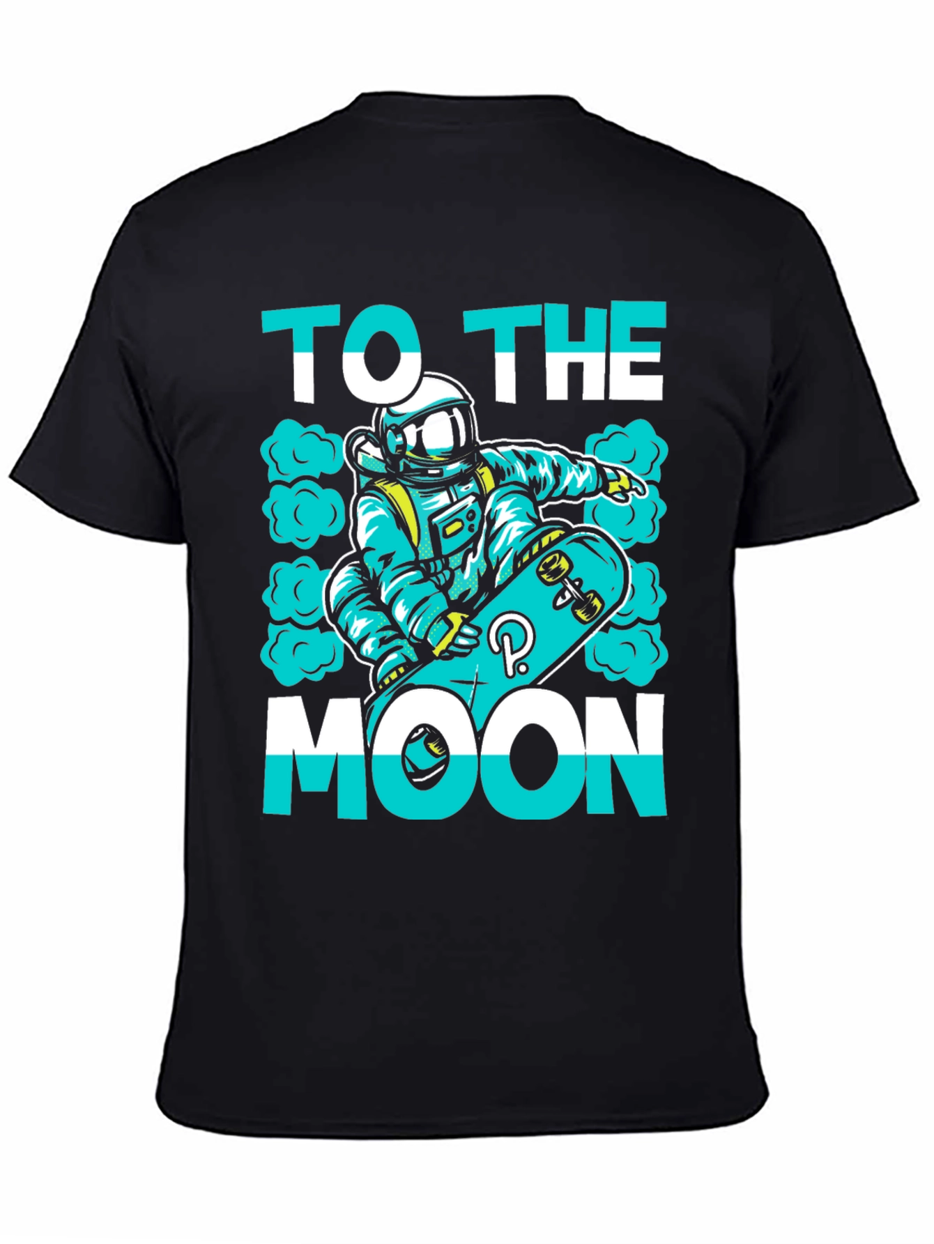To The Moon T-Shirt | Astronaut Skateboard Graphic