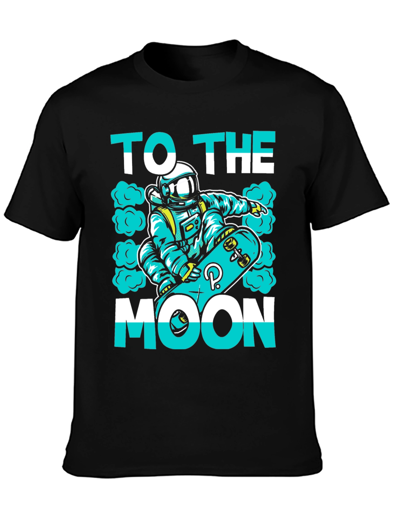 To The Moon T-Shirt | Astronaut Skateboard Graphic