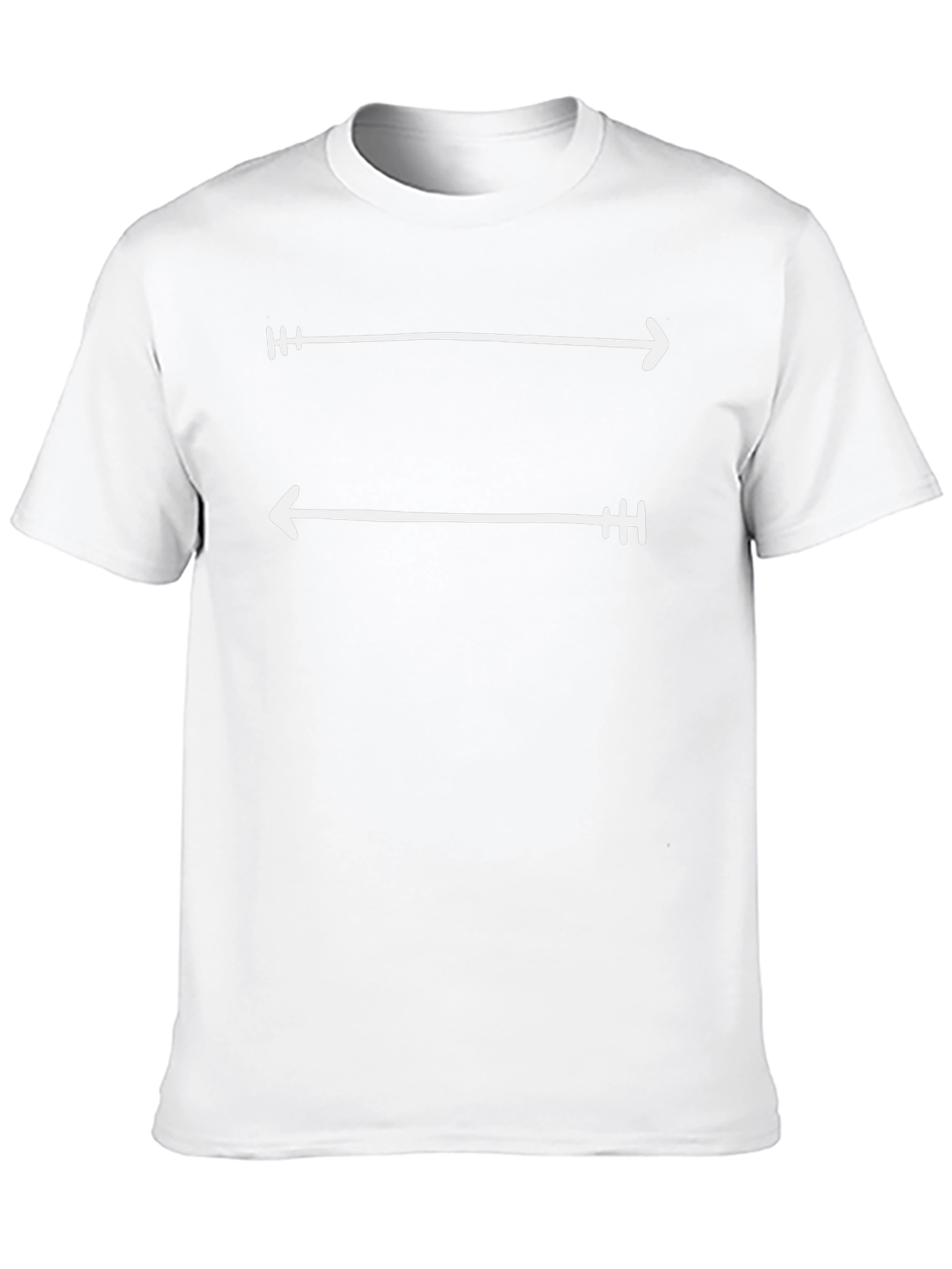 Arrow Design Graphic Tee - Mens Casual Black T-Shirt