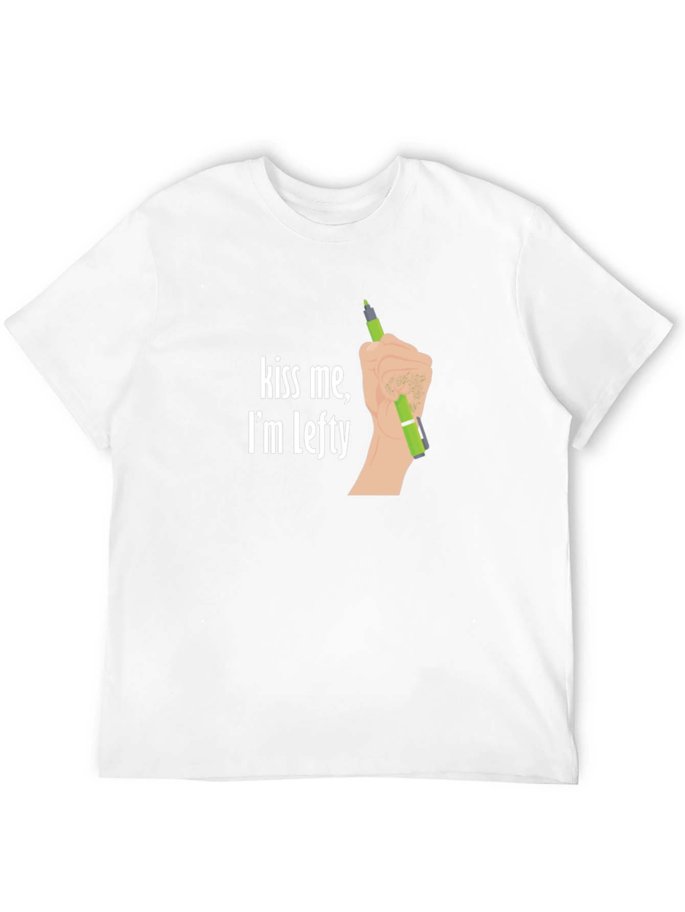 Kiss Me Im Lefty - Left Handed T-Shirt