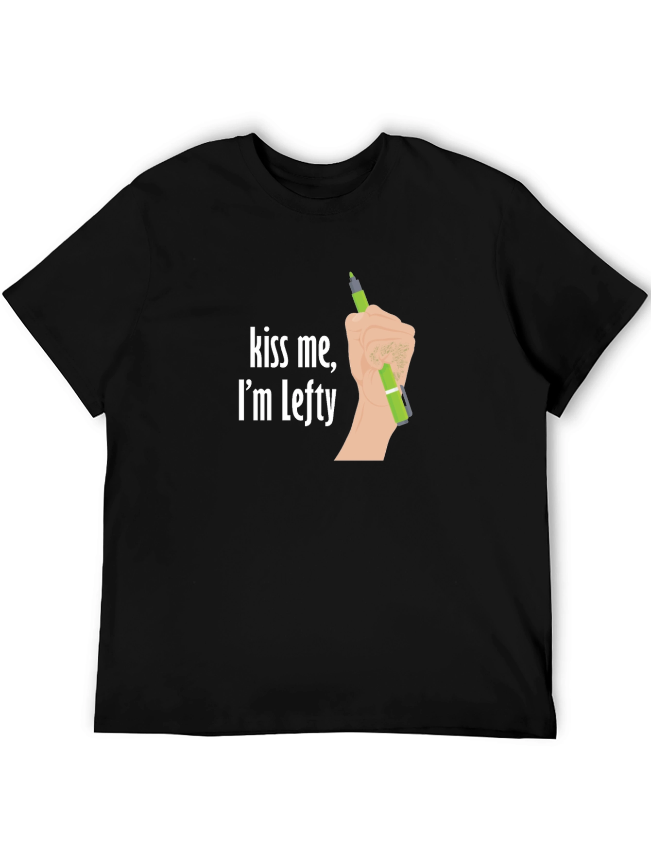 Kiss Me Im Lefty - Left Handed T-Shirt