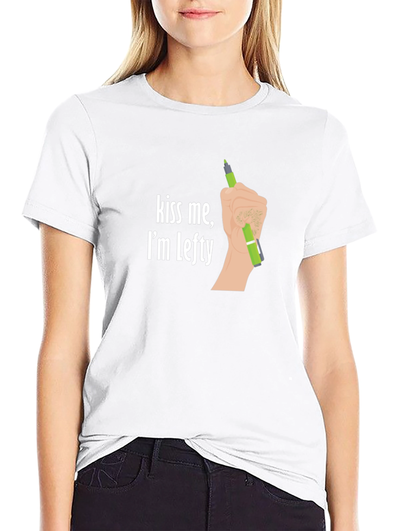 Kiss Me Im Lefty - Left Handed T-Shirt