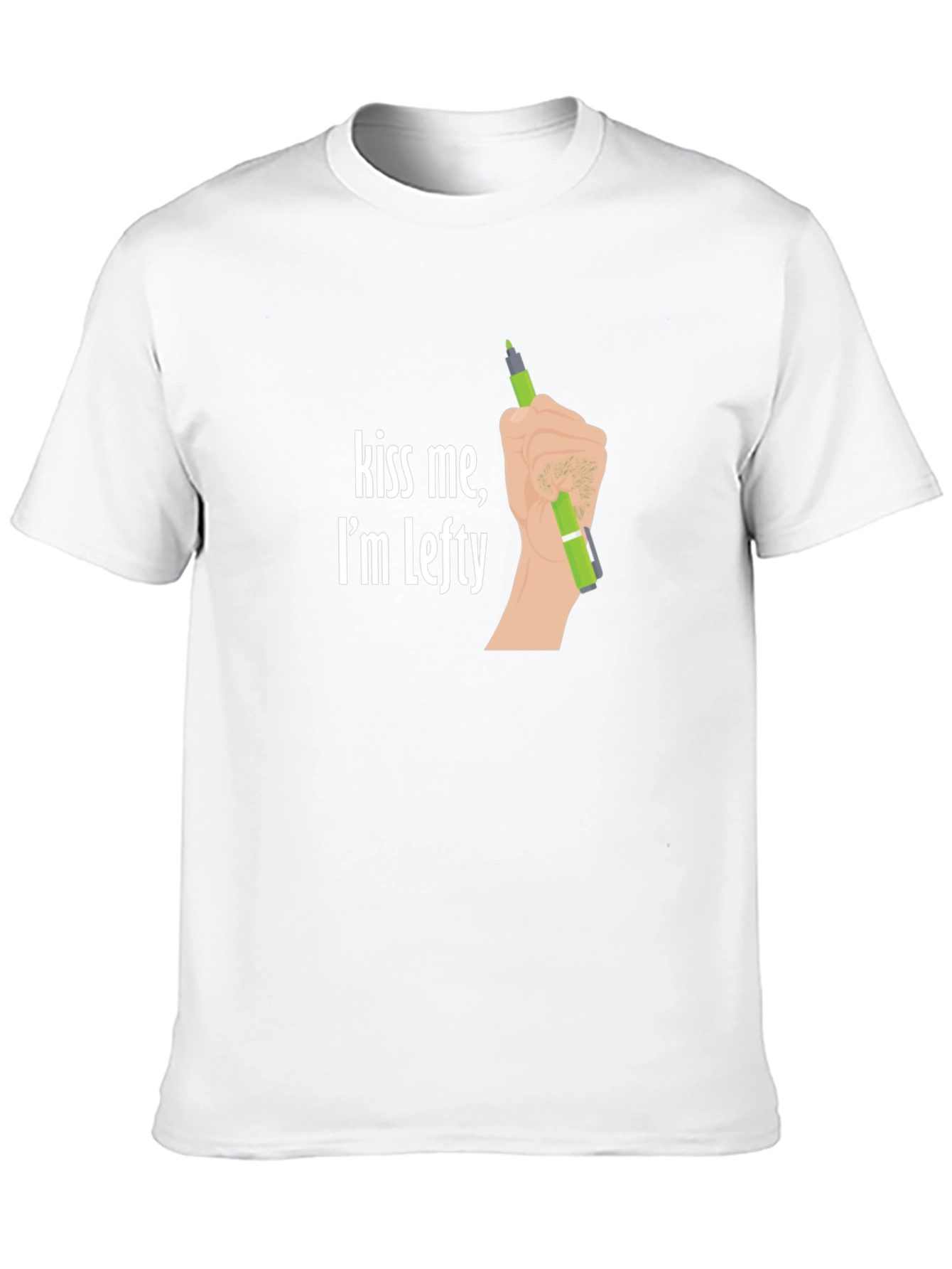 Kiss Me Im Lefty - Left Handed T-Shirt