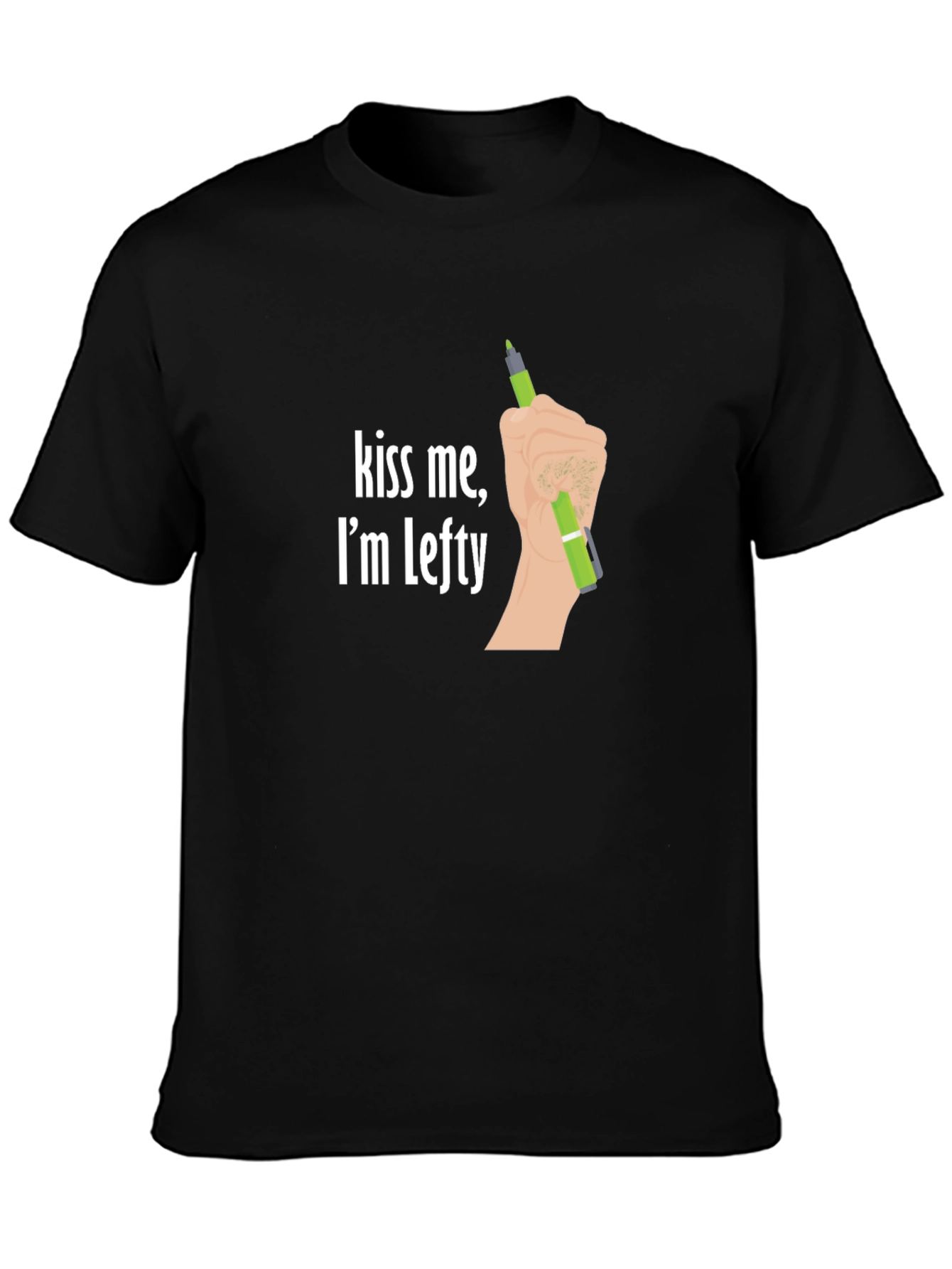 Kiss Me Im Lefty - Left Handed T-Shirt