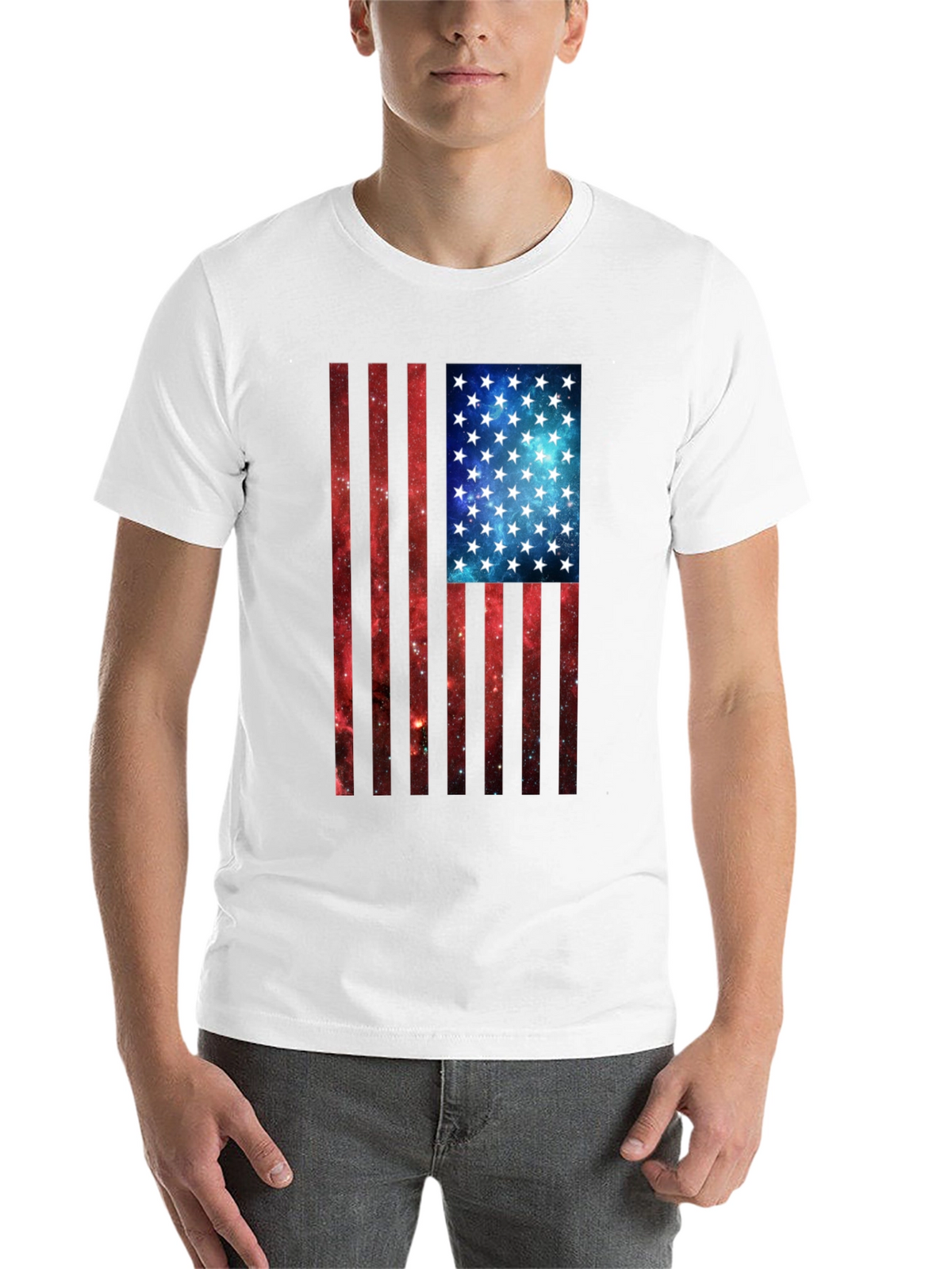 Galaxy Flag Graphic Tee - Patriotic Style