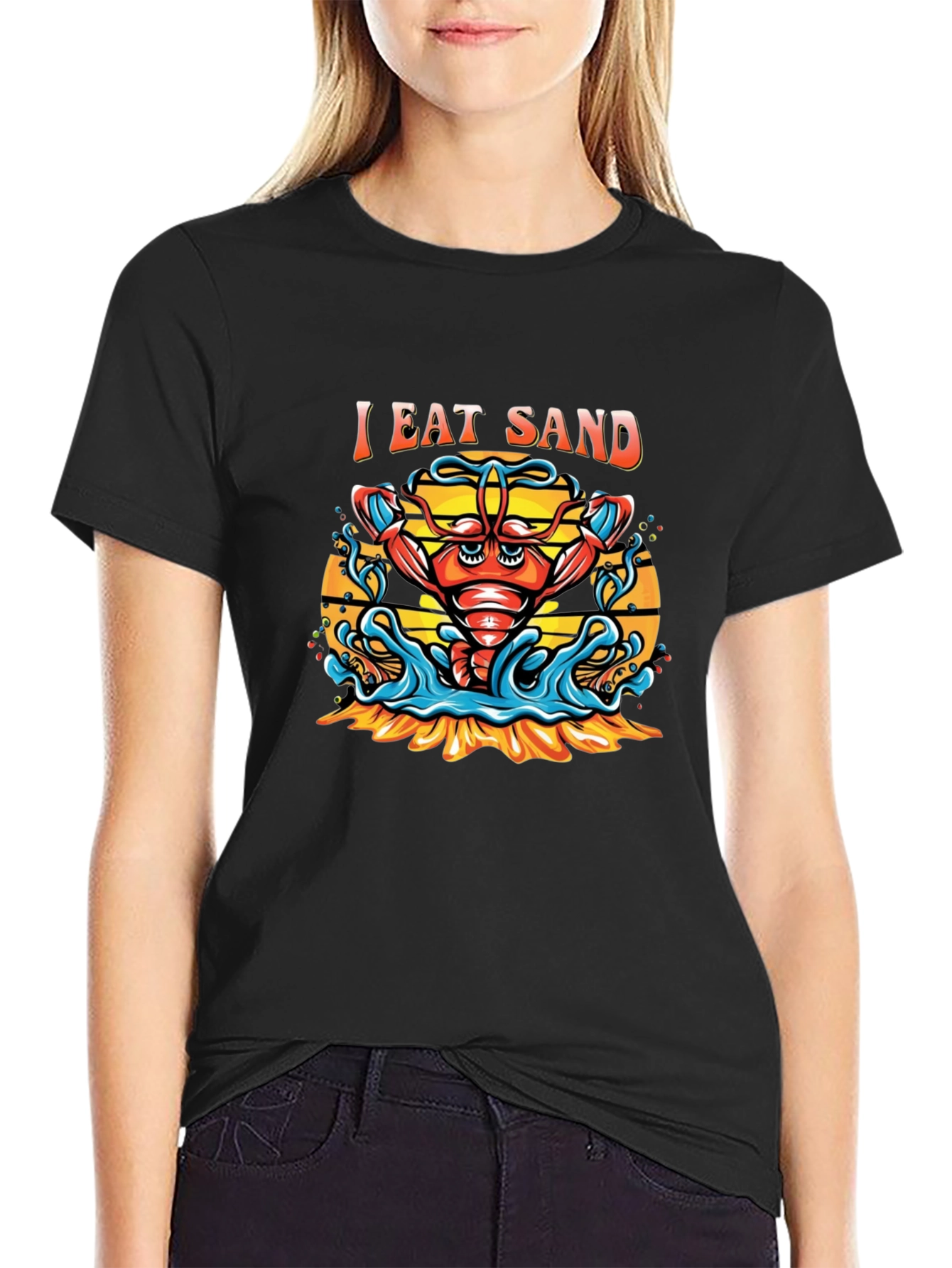 I Eat Sand Lobster Graphic T-Shirt
