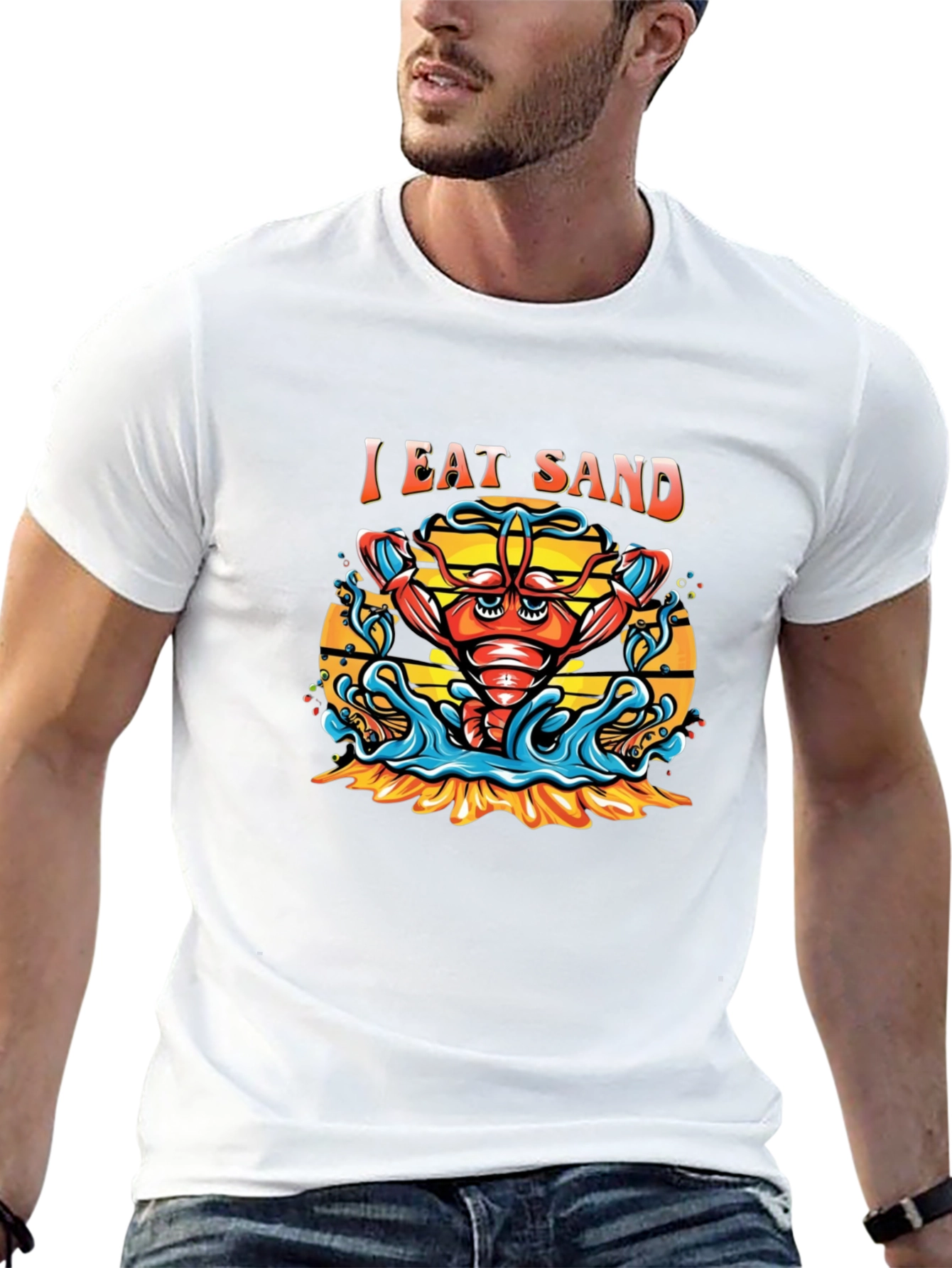 I Eat Sand Lobster Graphic T-Shirt