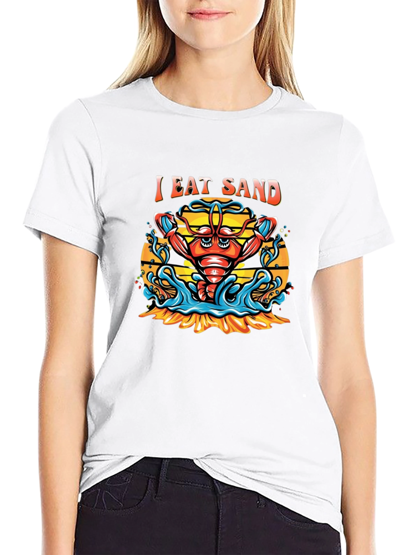 I Eat Sand Lobster Graphic T-Shirt
