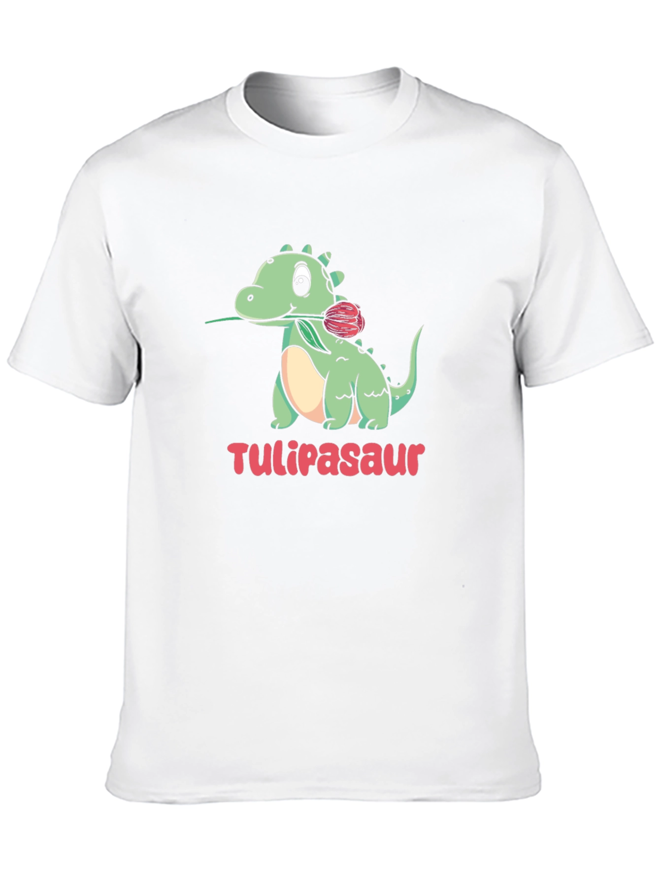 Tulipasaur T-Shirt - Cute Dinosaur with Tulip