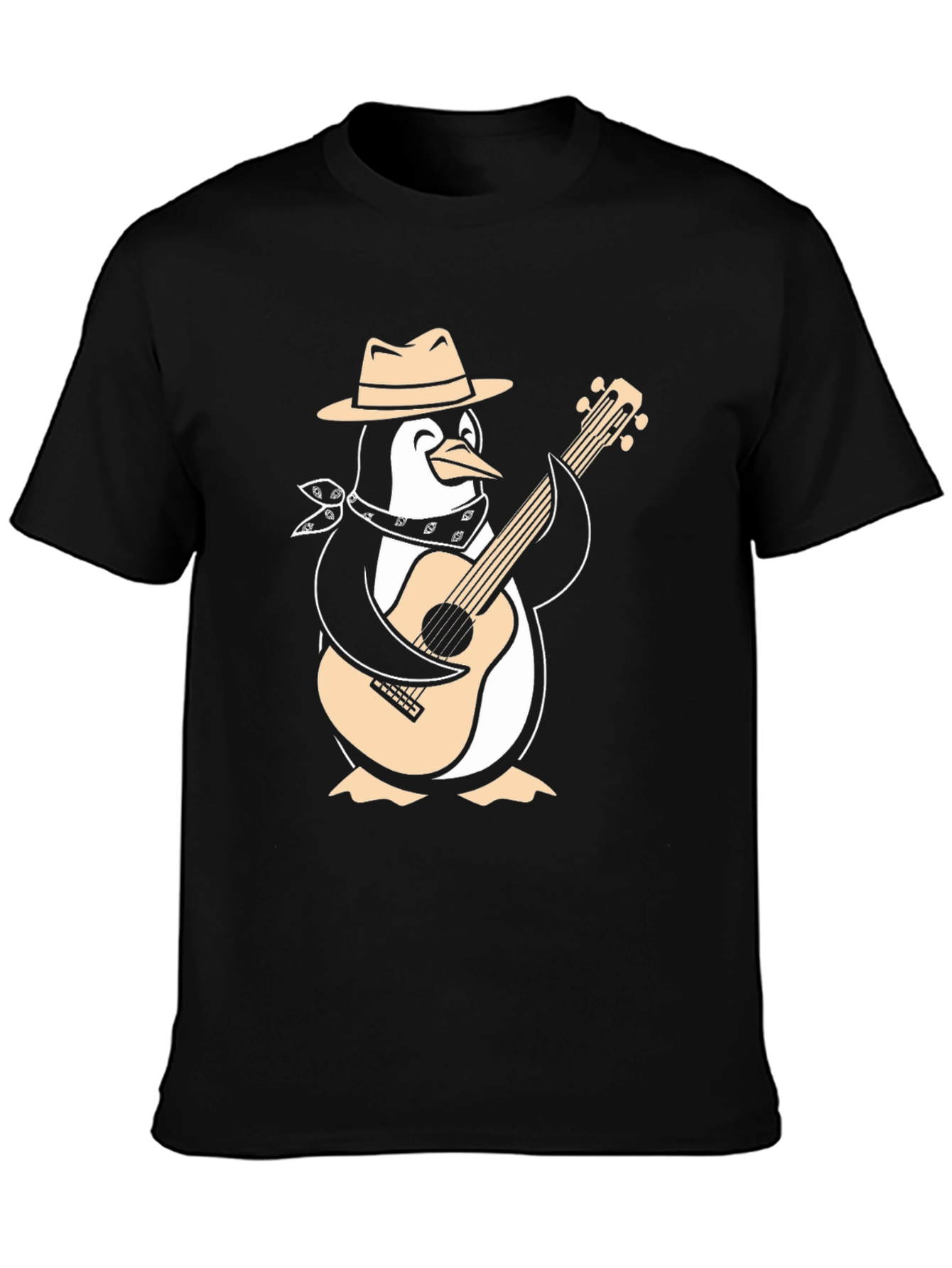 Penguin Guitarist Graphic Tee