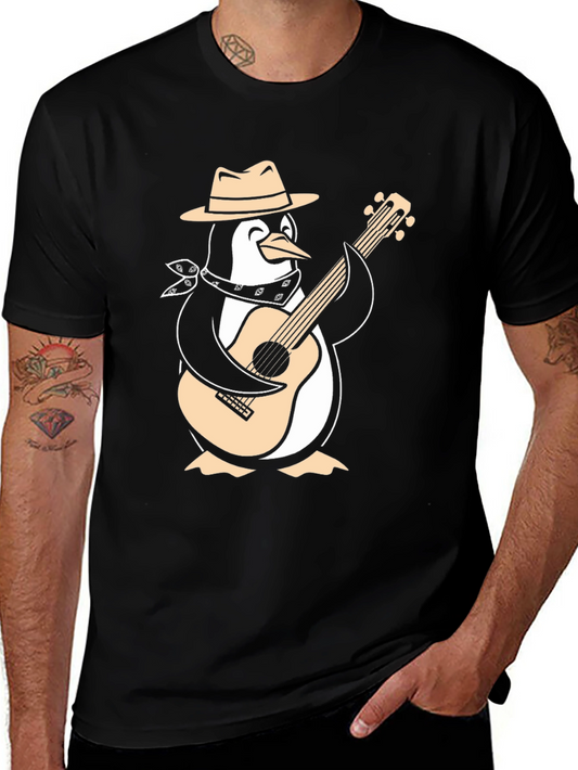 Penguin Guitarist Graphic Tee