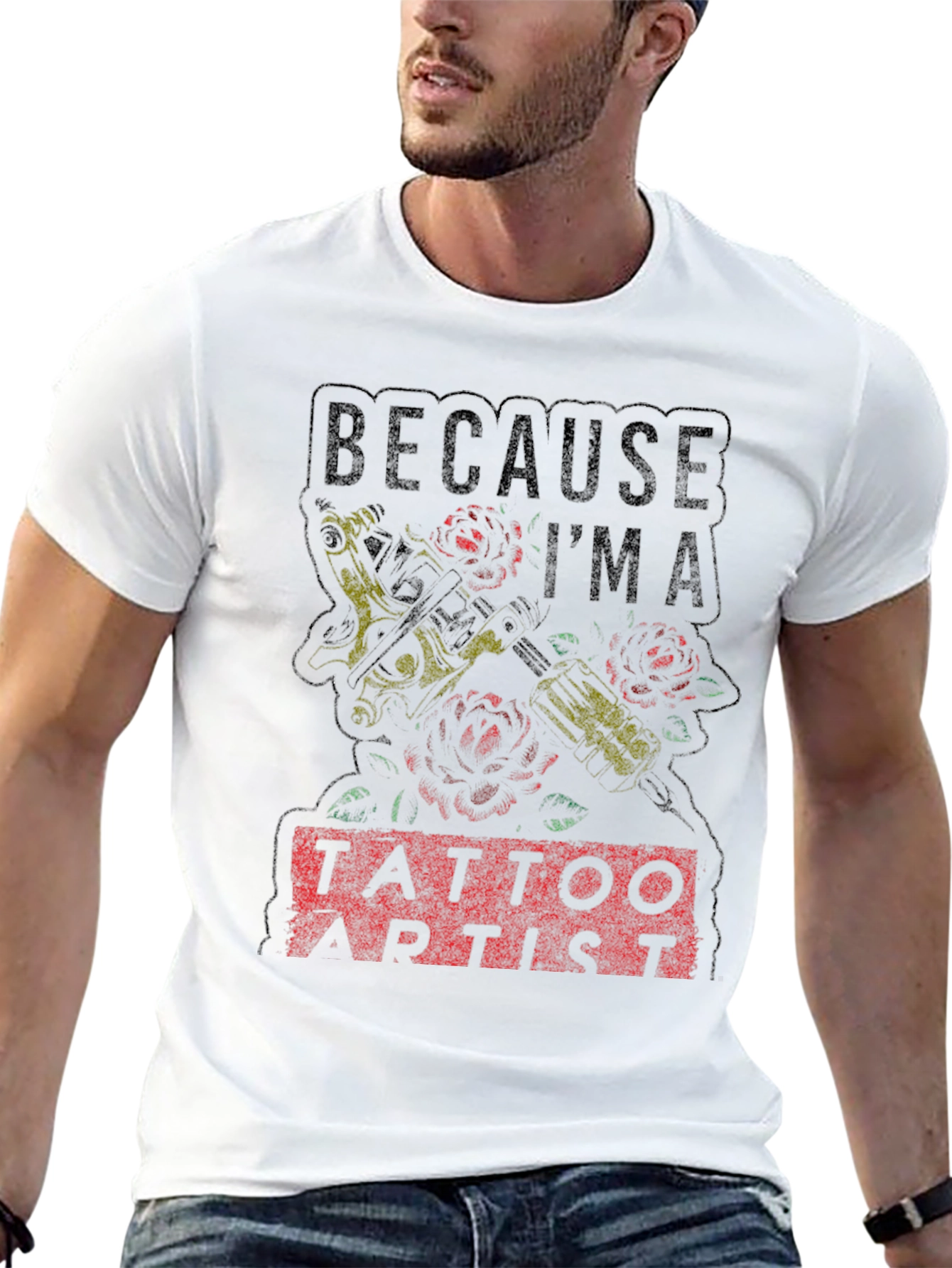 Tattoo Artist Graphic Tee - Black Cotton Shirt