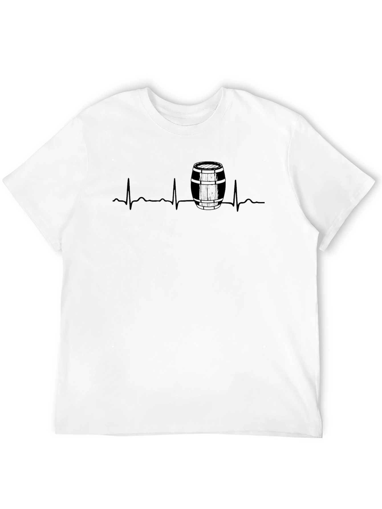 Barrel Heartbeat Graphic Tee - Stylish Black T-Shirt