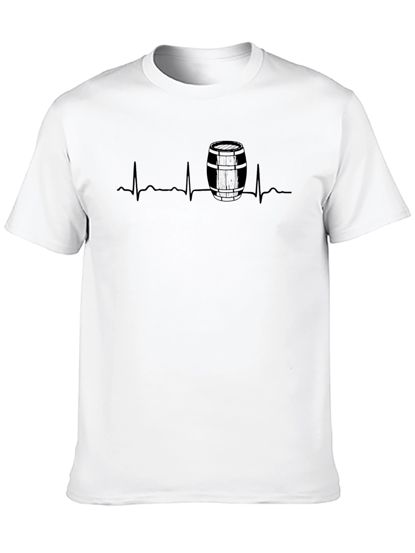 Barrel Heartbeat Graphic Tee - Stylish Black T-Shirt