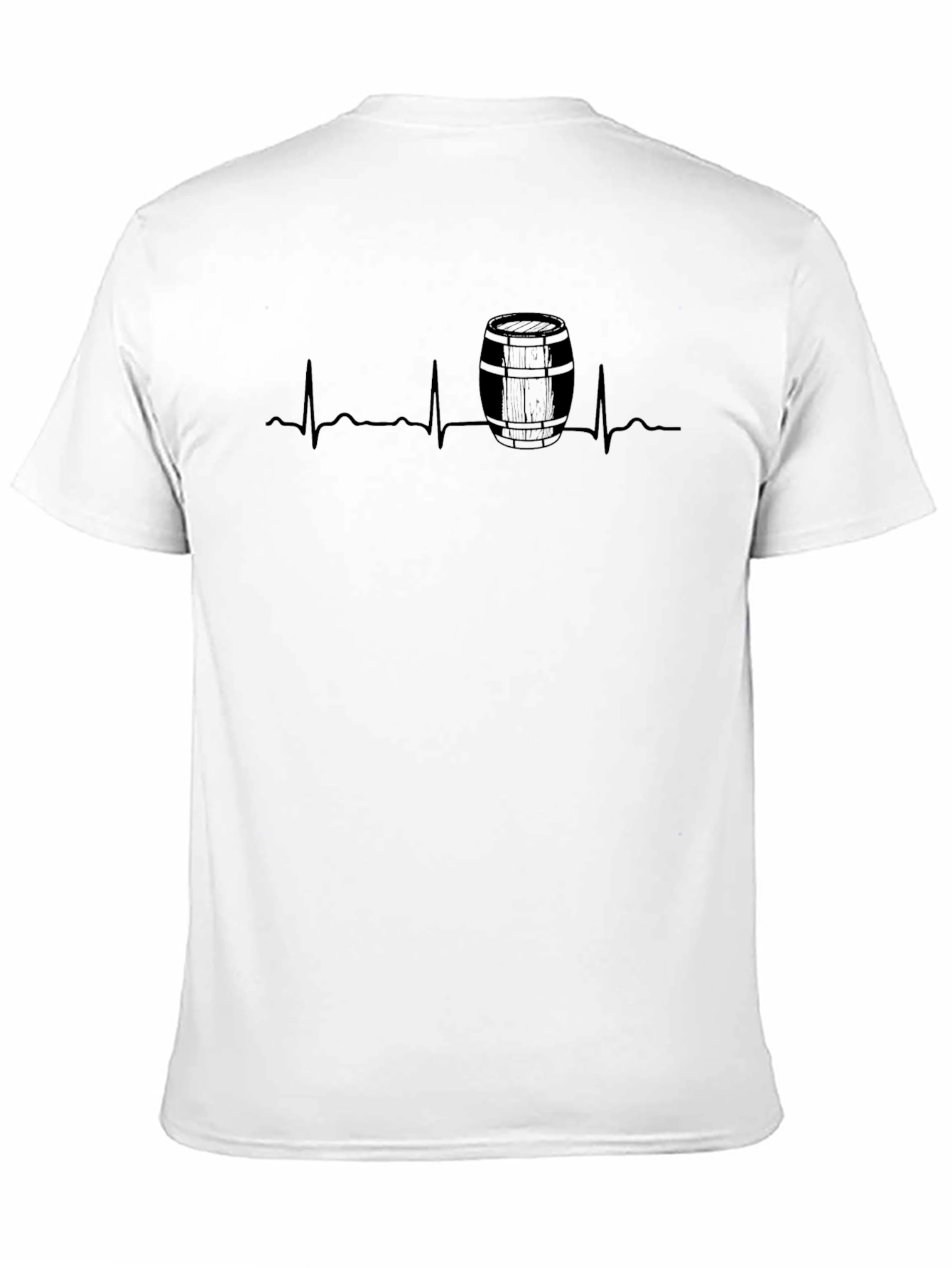 Barrel Heartbeat Graphic Tee - Stylish Black T-Shirt