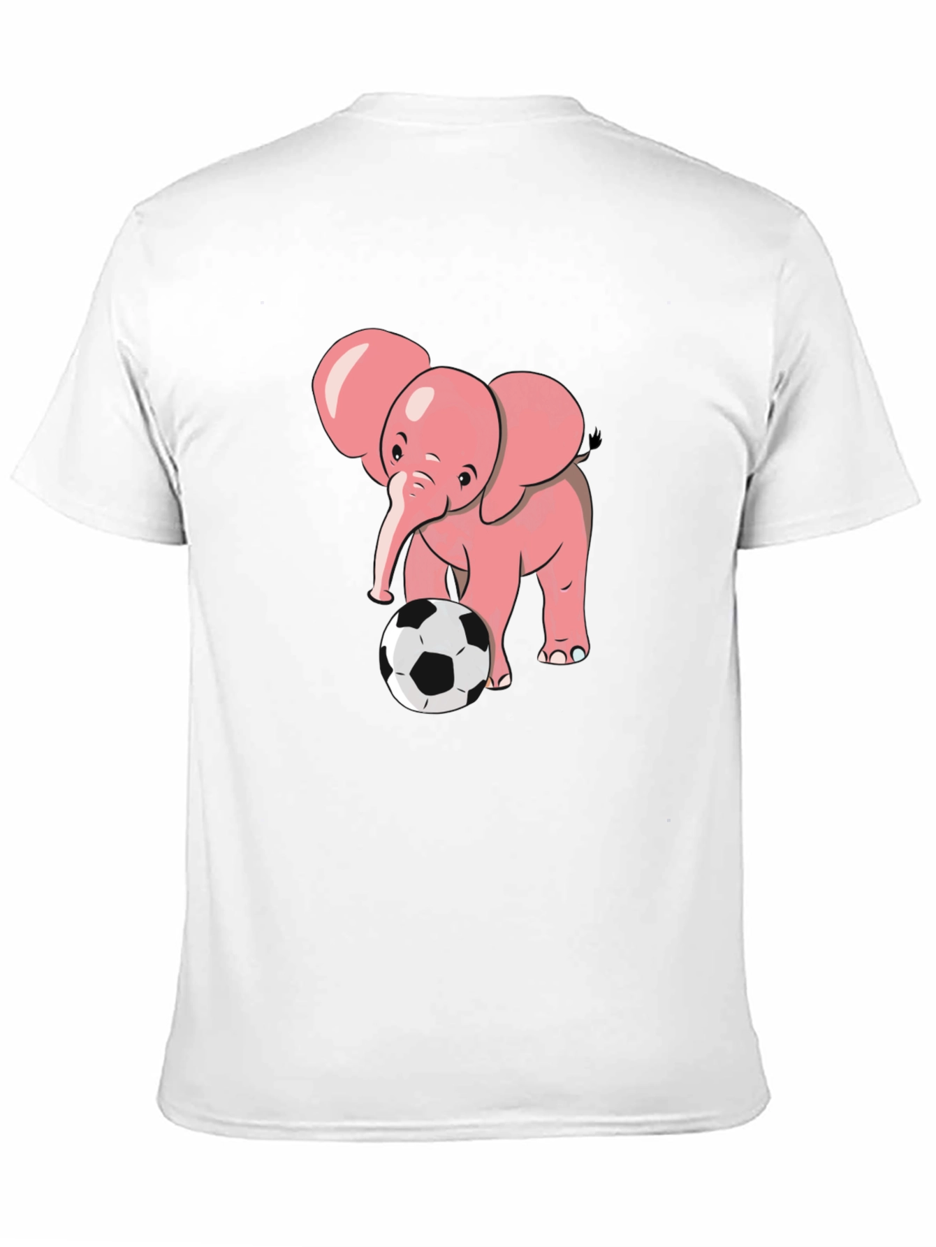 Cute Elephant Soccer T-Shirt - Black