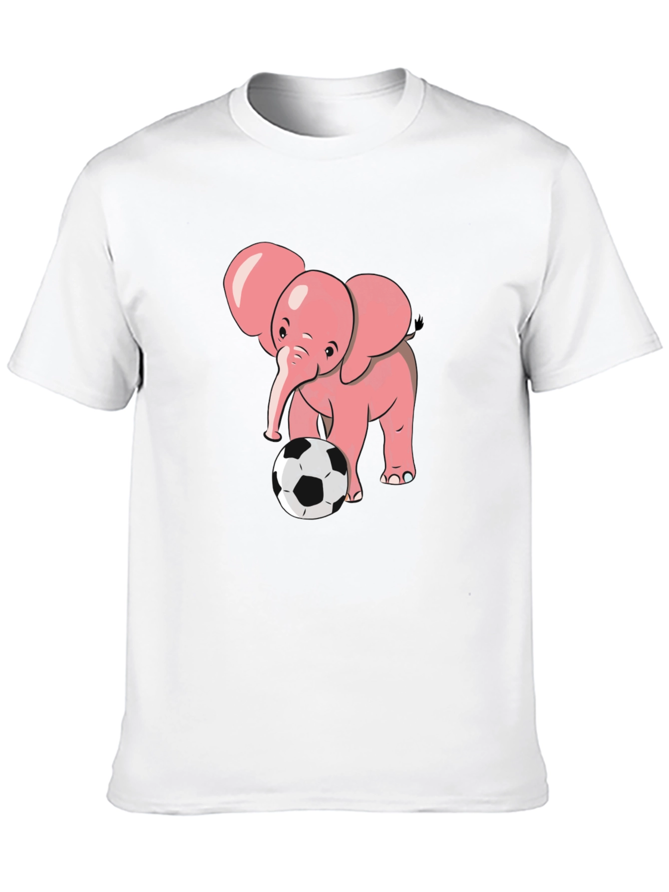 Cute Elephant Soccer T-Shirt - Black