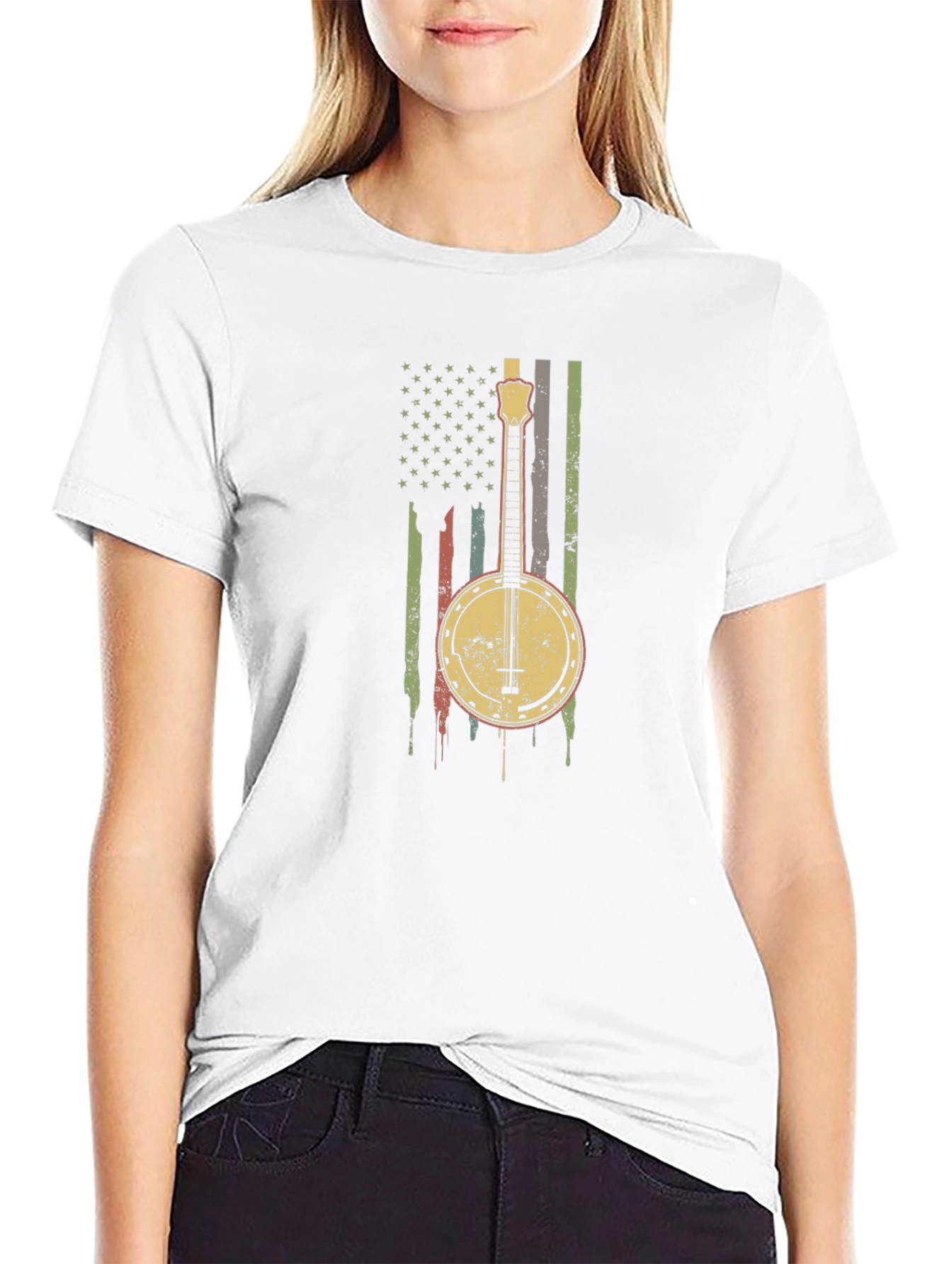Banjo American Flag Graphic Tee