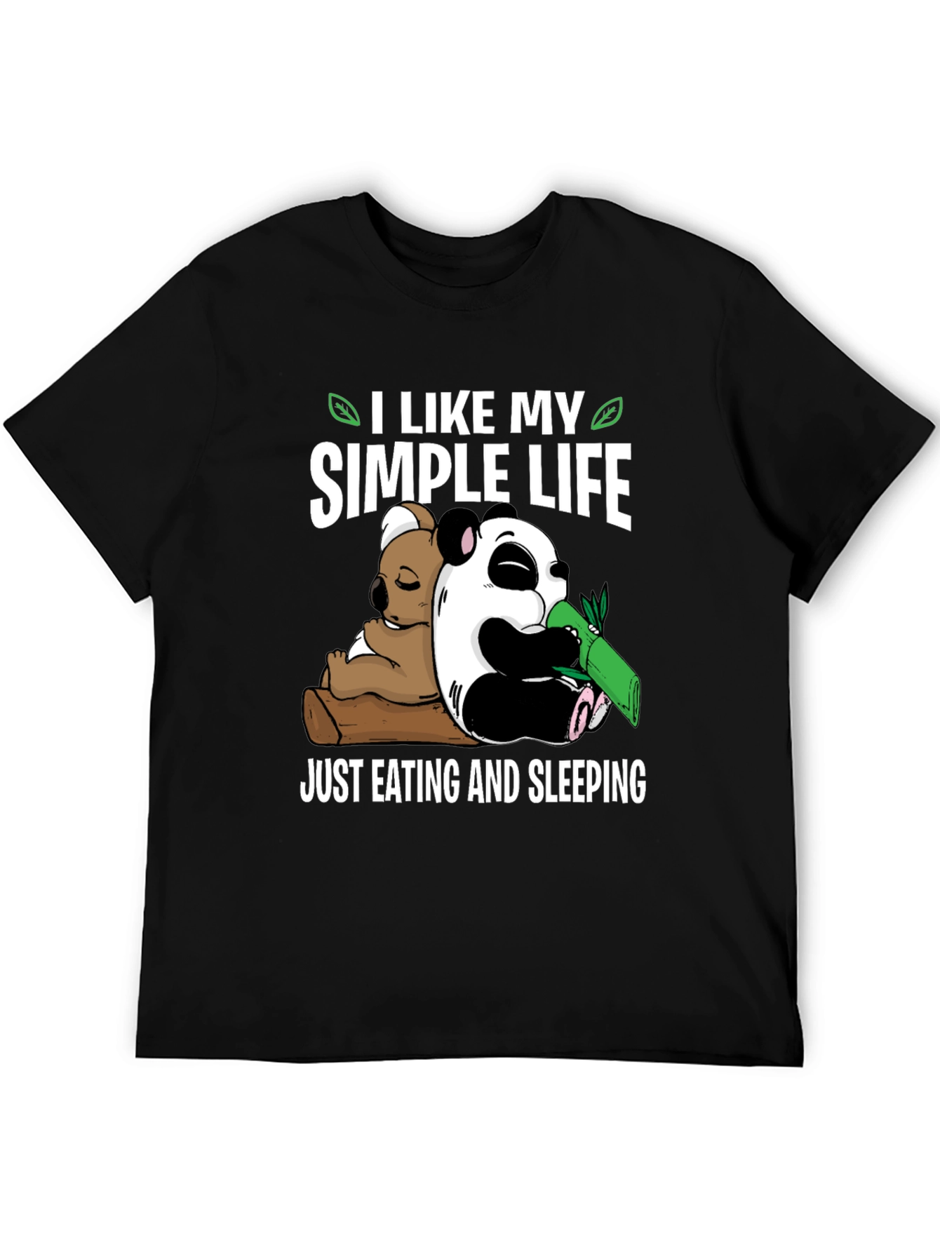 Simple Life Panda Koala Graphic Tee
