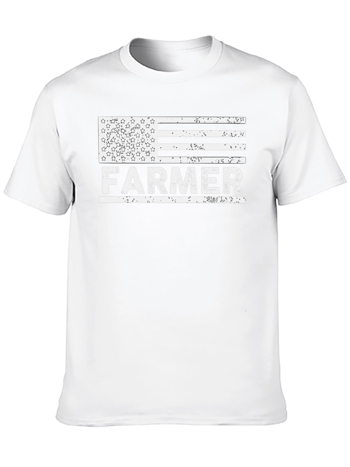 Farmer USA Flag T-Shirt Black