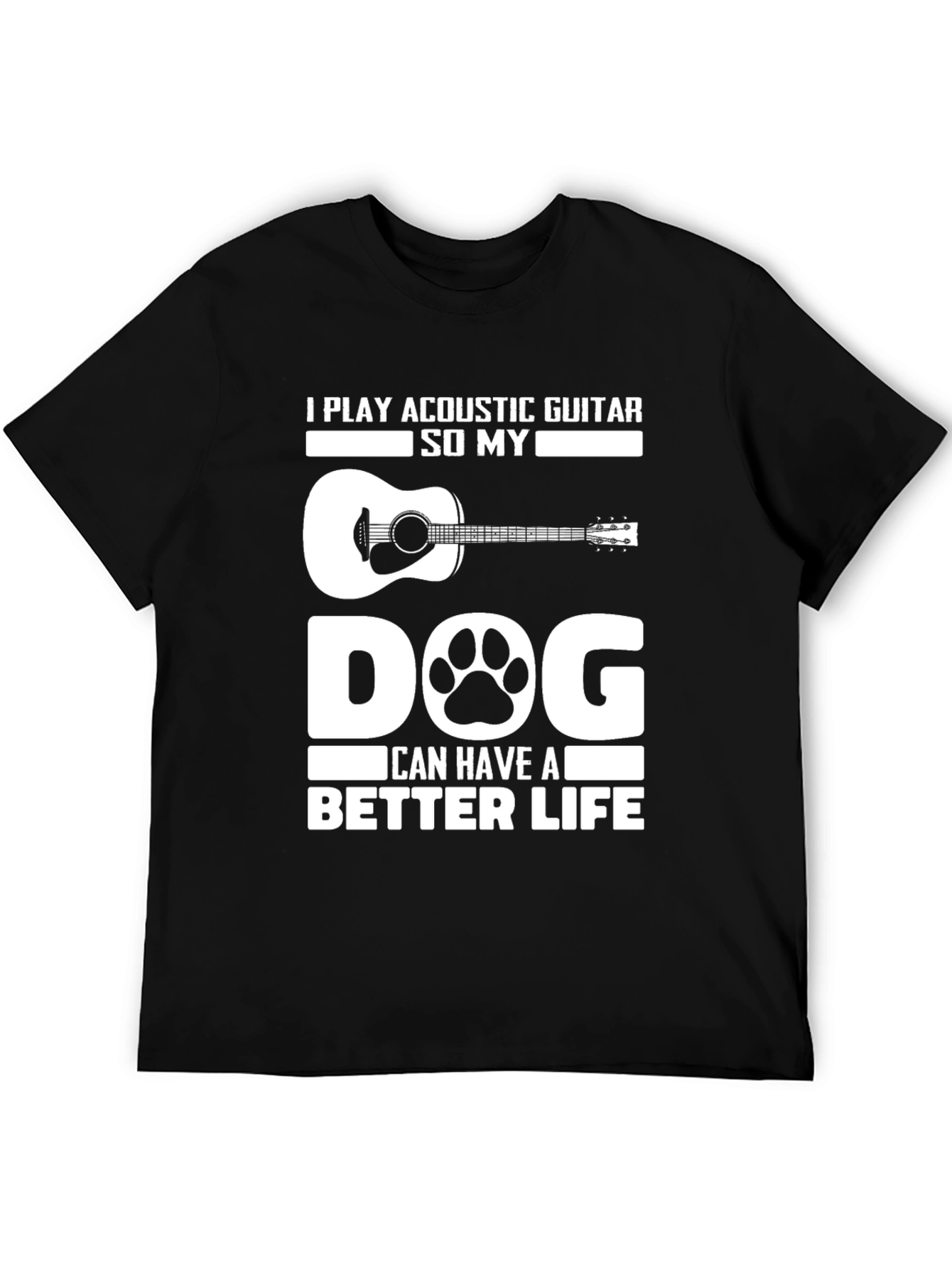 Acoustic Guitar Dog Lover T-Shirt