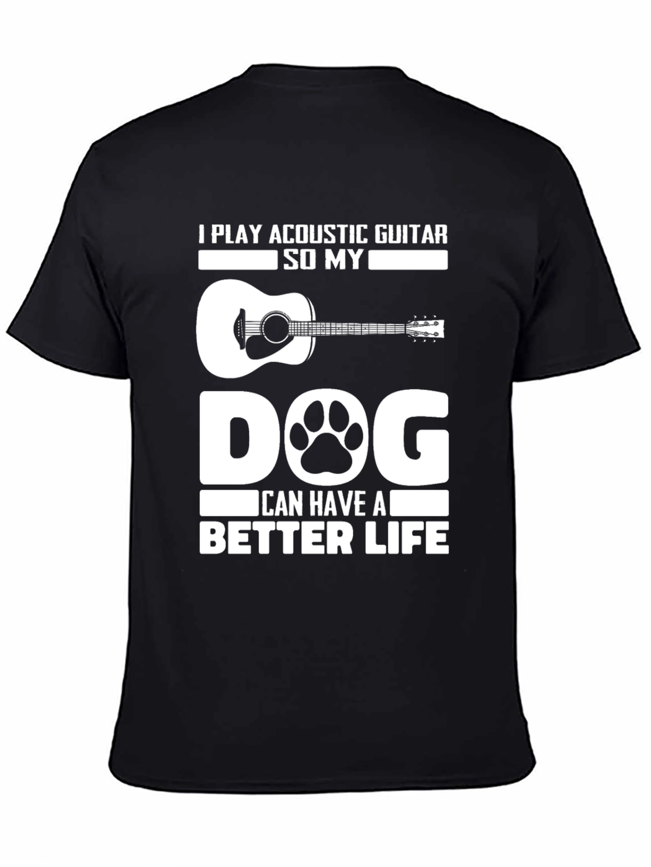 Acoustic Guitar Dog Lover T-Shirt