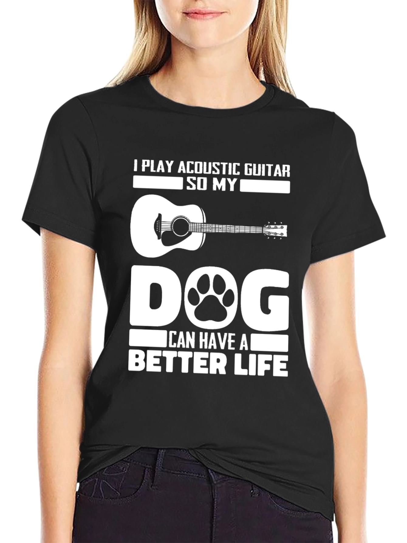 Acoustic Guitar Dog Lover T-Shirt