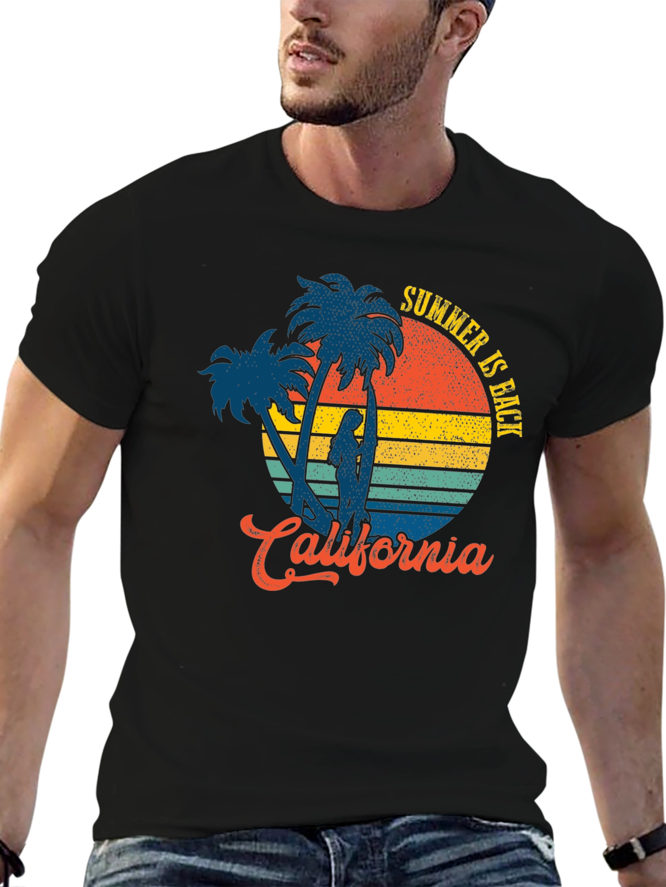 California Summer T-Shirt - Retro Surf Design